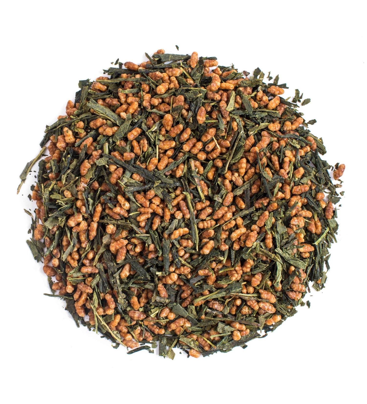 Organic Moya Gr n-Tee Genmaicha 100g - Loose Japanese Green Tea with Roasted Brown Rice | Vegan & Vegetarian | Eco-Friendly Packaging - Buy Online on GoSupps.com