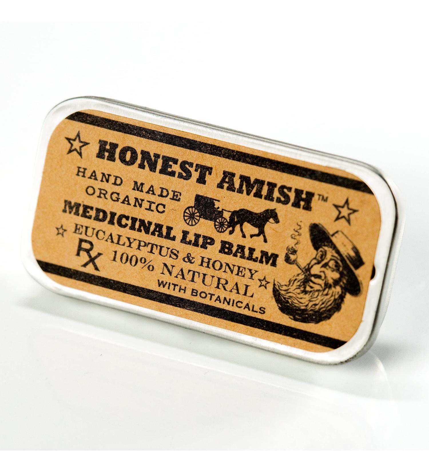 3 Pack Medicinal Lip Balm By Honest Amish- All Natural Herbal Remedy