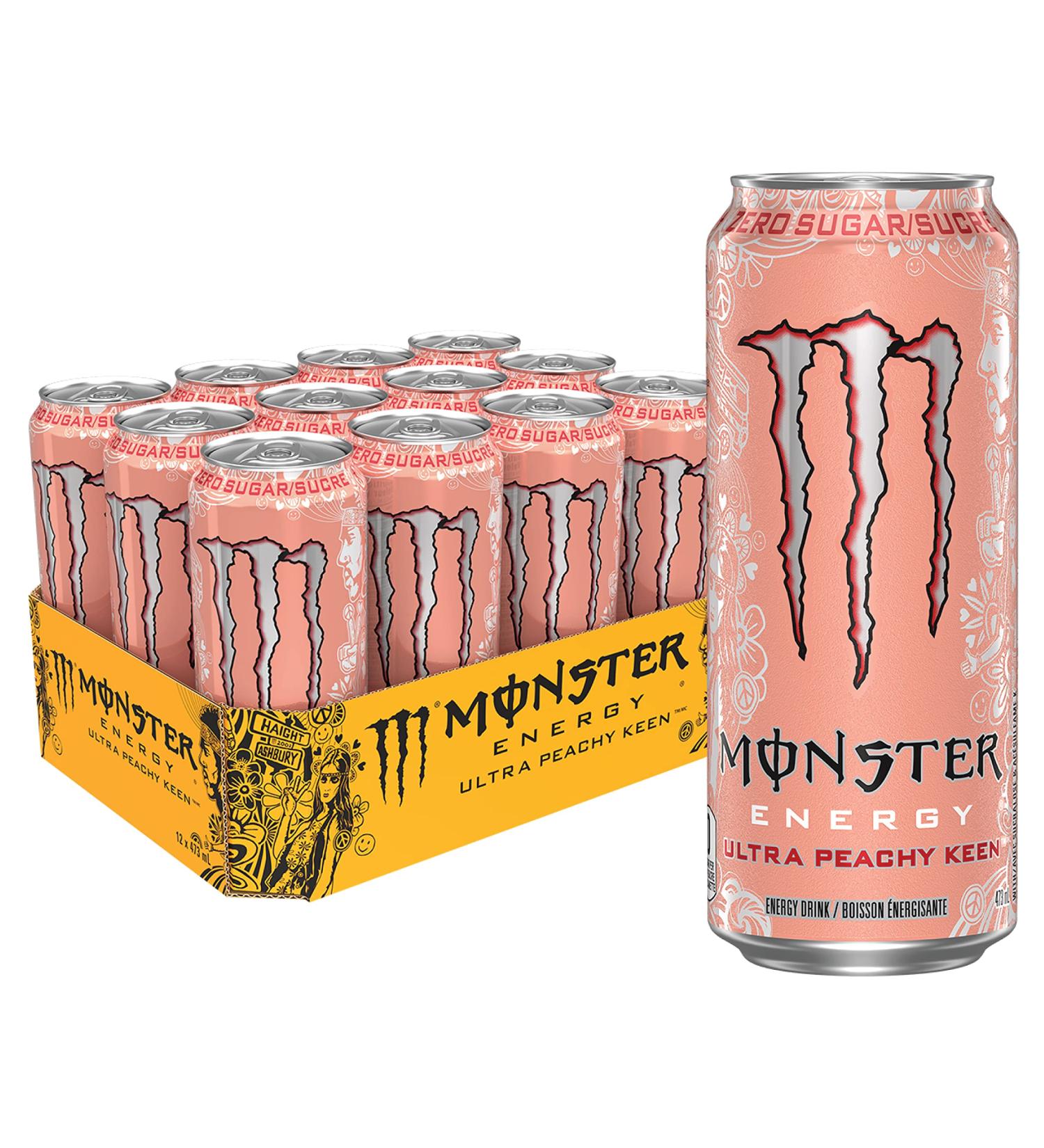 Monster Energy Ultra Peachy Keen 473mL Cans Pack of 12 - Buy Online on GoSupps.com