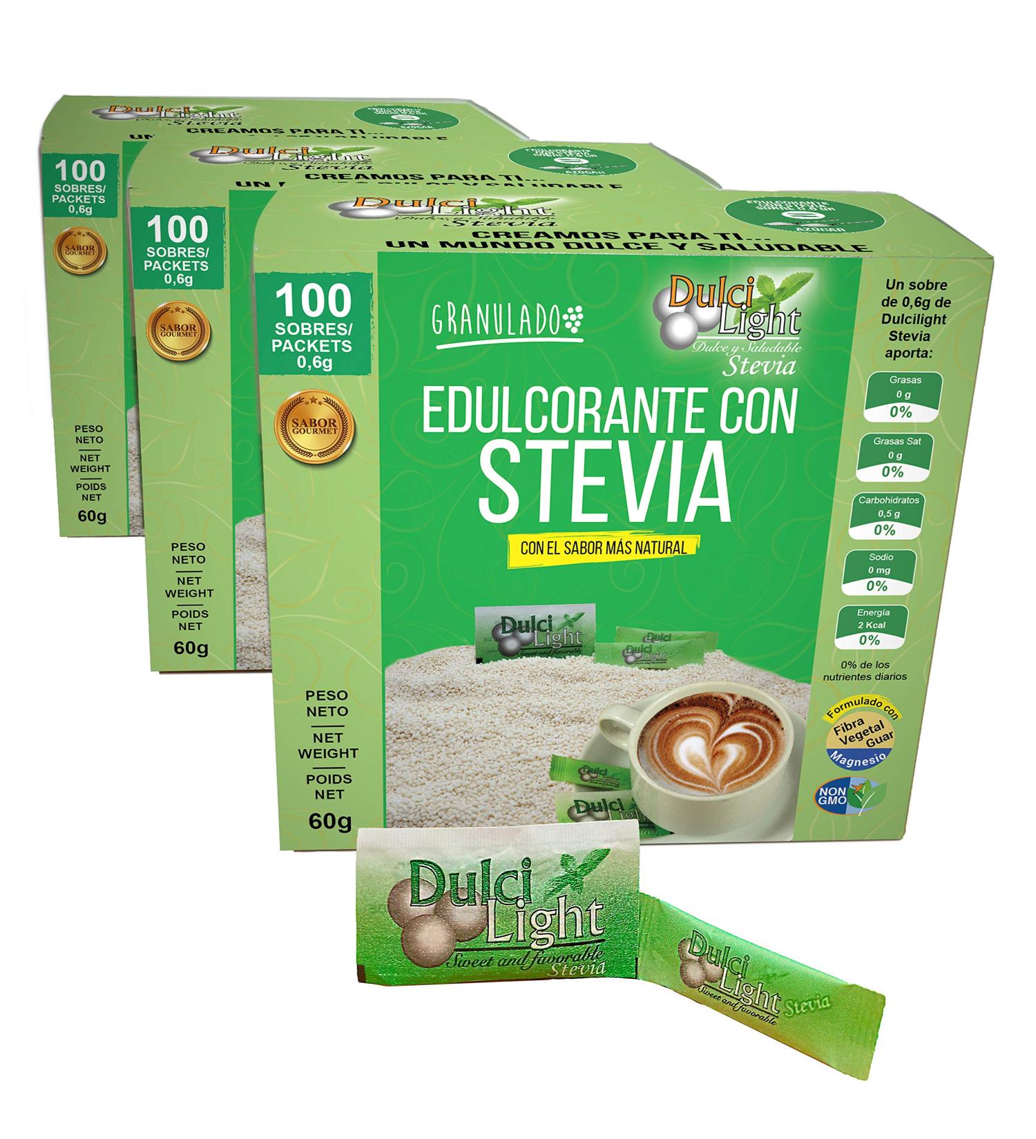Dulci Light Stevia Sweetener Sticks - 300 Individually Packaged Zero Calorie Sugar Substitute for Drinks & Food - Buy Online on GoSupps.com