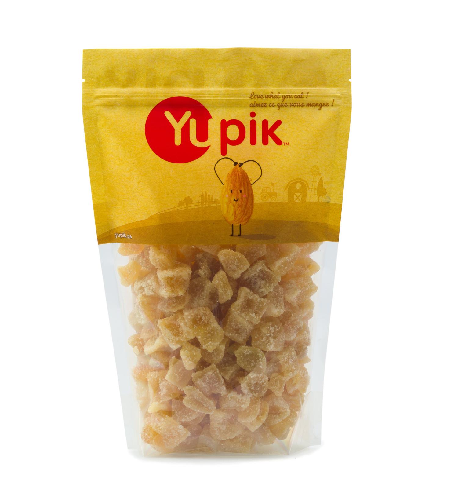 Yupik Crystallized Diced Ginger 1 kg 6 Count Kosher GMO-Free Chewy Candied Ginger Sugar Coated Cubes Sulphite-Free Sweet Snacks Aromatic Topping & Inclusion Ideal for Baking & Beverages 6 kg - Buy Online on GoSupps.com