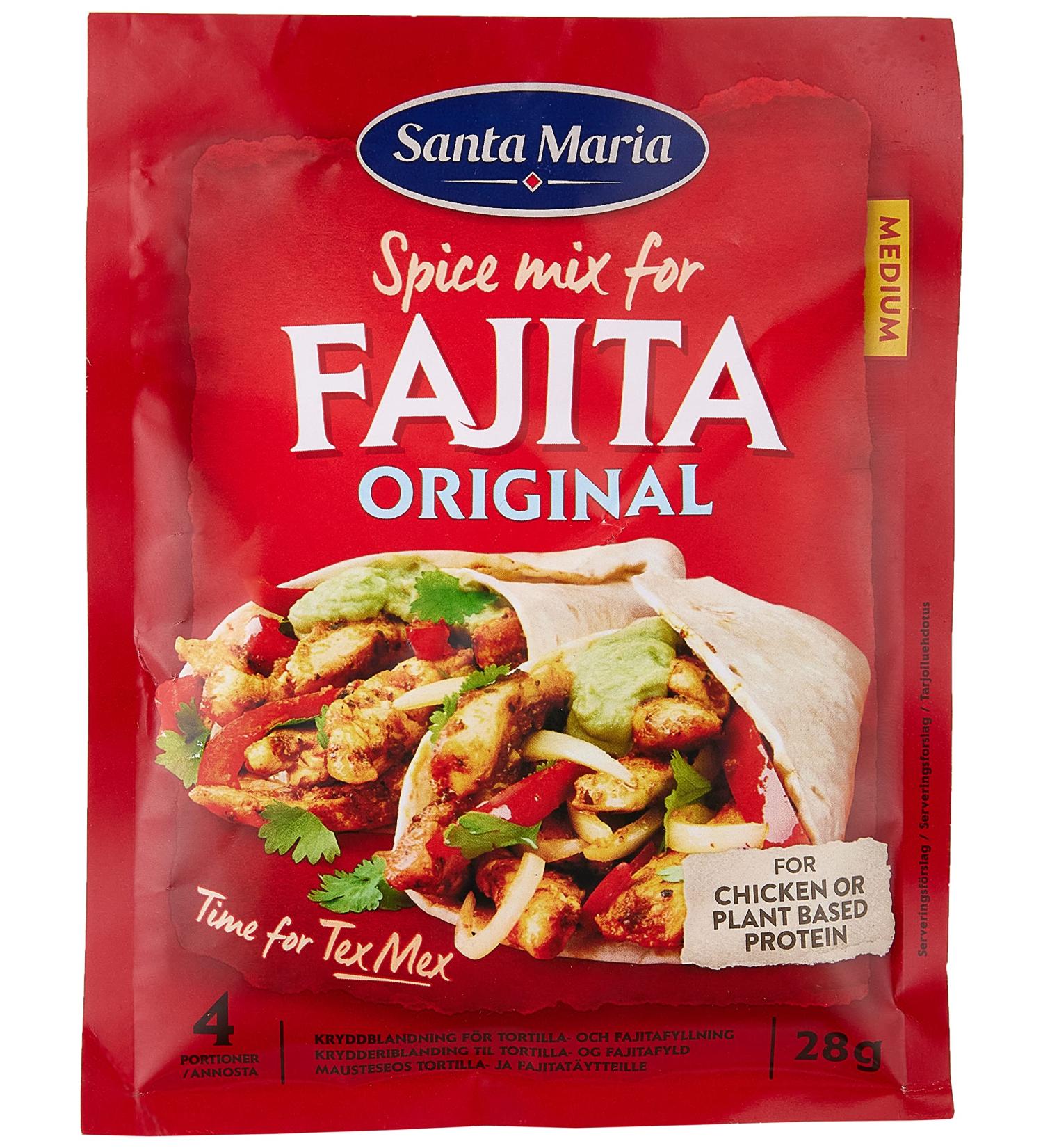 Saint Mary Santa Maria 1 Envelope Mix of Spices Herbs for Fajita 1 envelope 4 servings 28 Grams - Buy Online on GoSupps.com