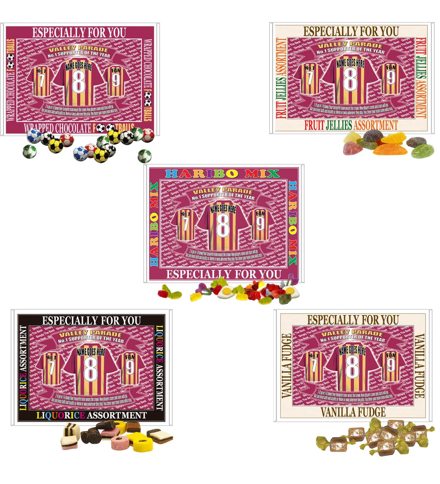 Bradford City Football Shirt Personalised Gift Boxed Sweets - Buy Online on GoSupps.com