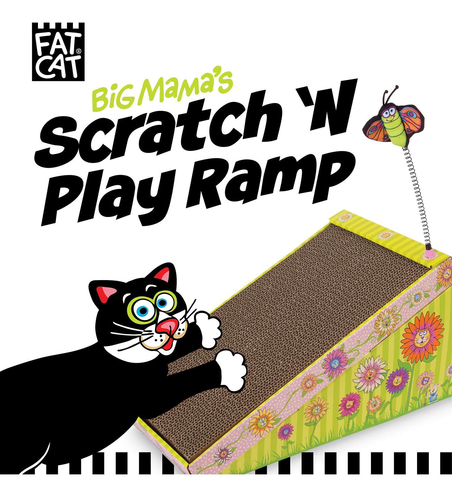 Petmate FATCAT Big Mama's Scratchy Box/Ramp - Cat Scratching Pad and Ramp Combo - Buy Online on GoSupps.com