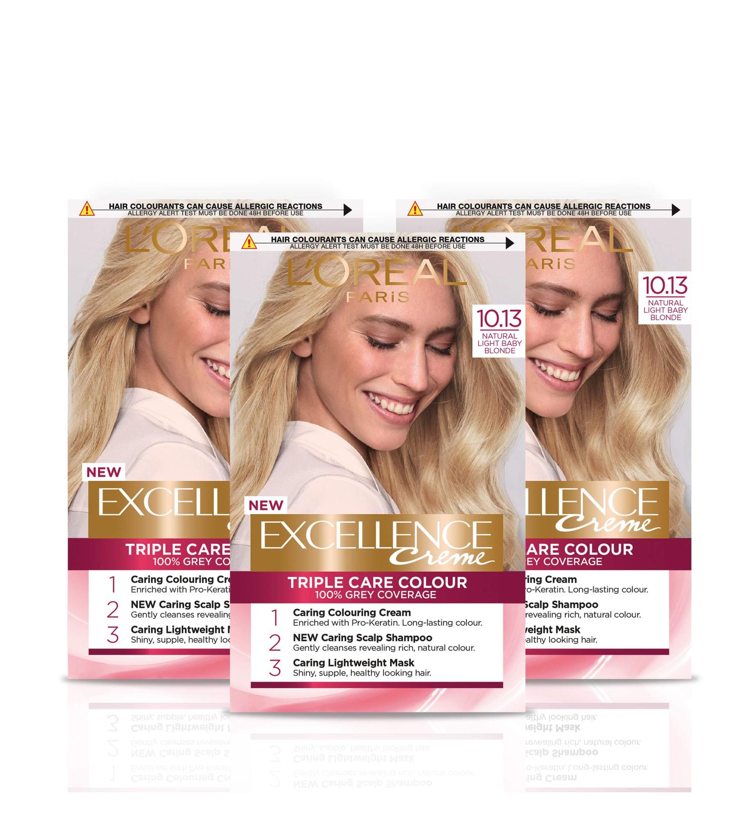 L'Oreal Paris Excellence Blonde Legend 10.13 - Natural Light Baby Blonde Hair Color | International Shipping - Buy Online on GoSupps.com