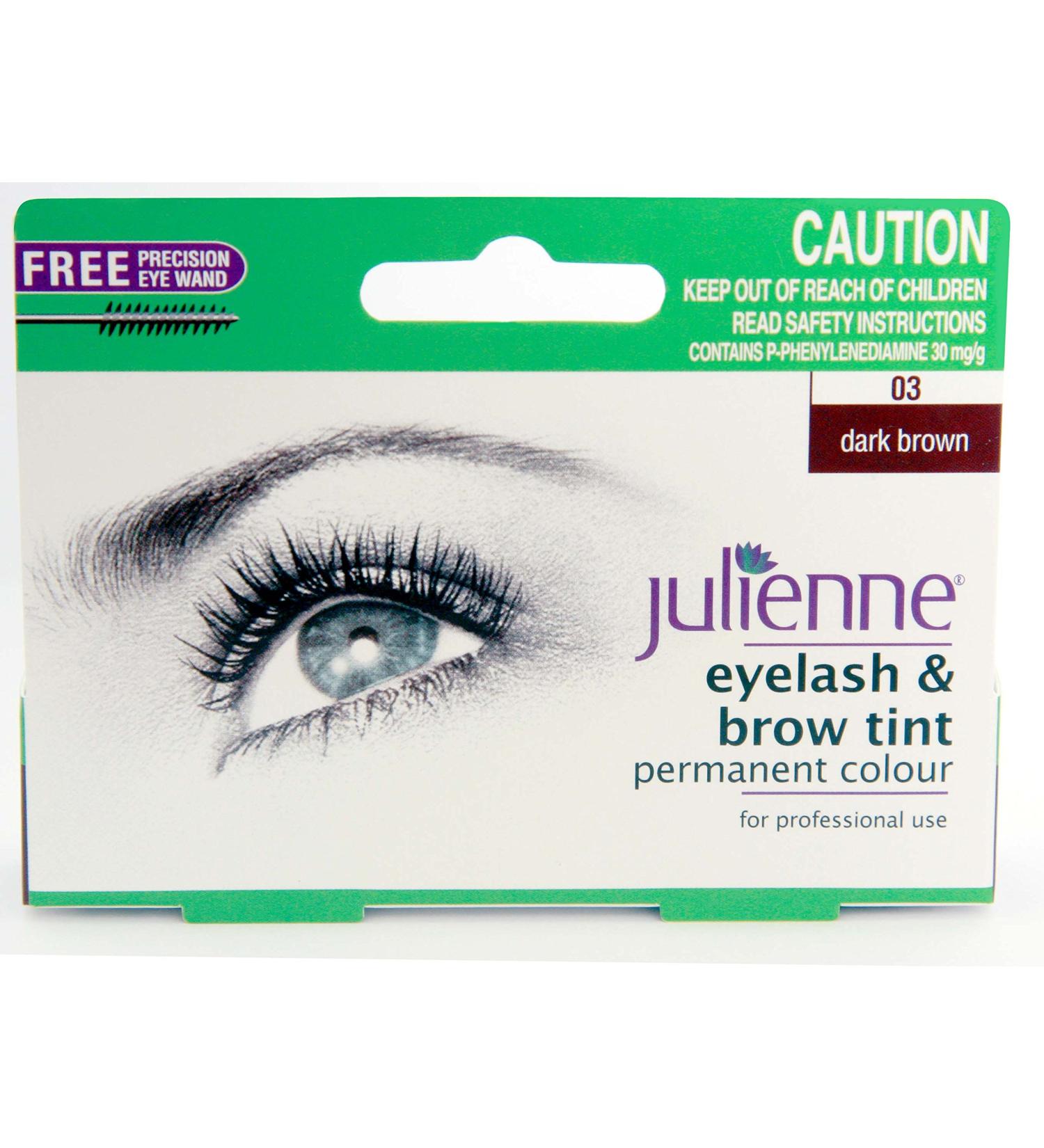 Julienne Eyelash and Eyebrow Permanent Dark Brown 03 Colour Tint 15ml