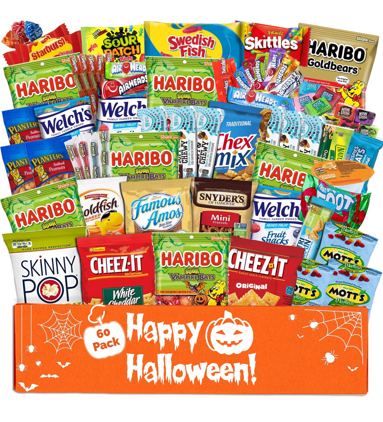 Halloween Care Package Snack Box - 60 Candy & Snack Assortment for Kids & College Students - Buy Online on GoSupps.com
