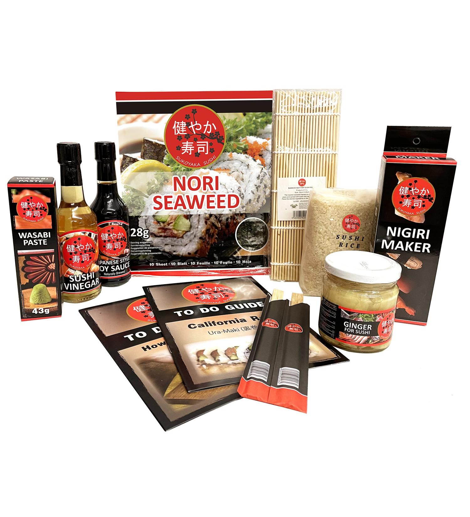 Seba Garden Sukoyaka Sushi Maker Kit - 9-Part Complete Sushi Set | Perfect Gift & Easy Guide in Multiple Languages - Buy Online on GoSupps.com