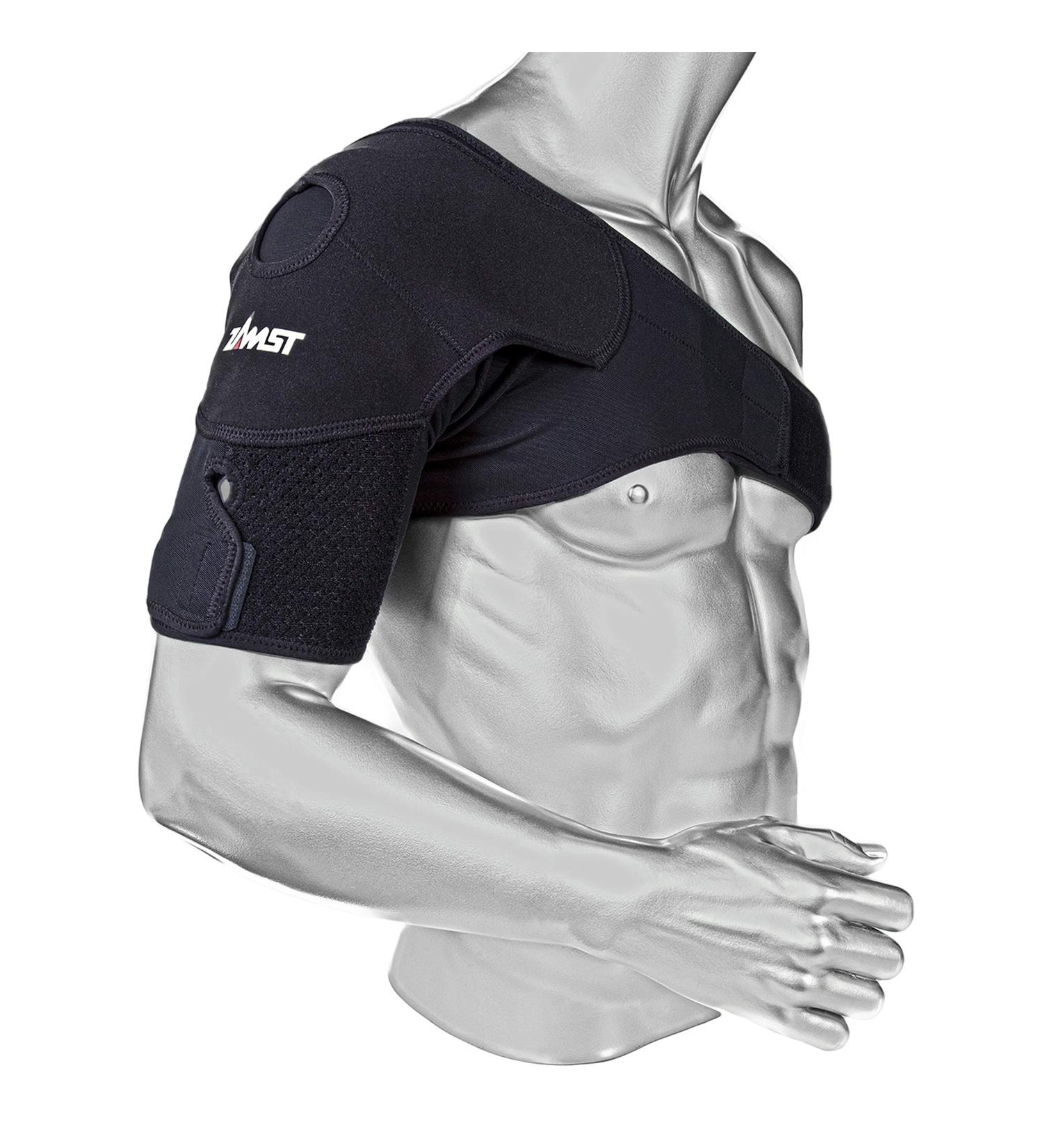 Zamst Shoulder Wrap Sports Brace | Dynamic Stabilization for Football Volleyball Tennis Golf & More - Black Medium - Buy Online on GoSupps.com