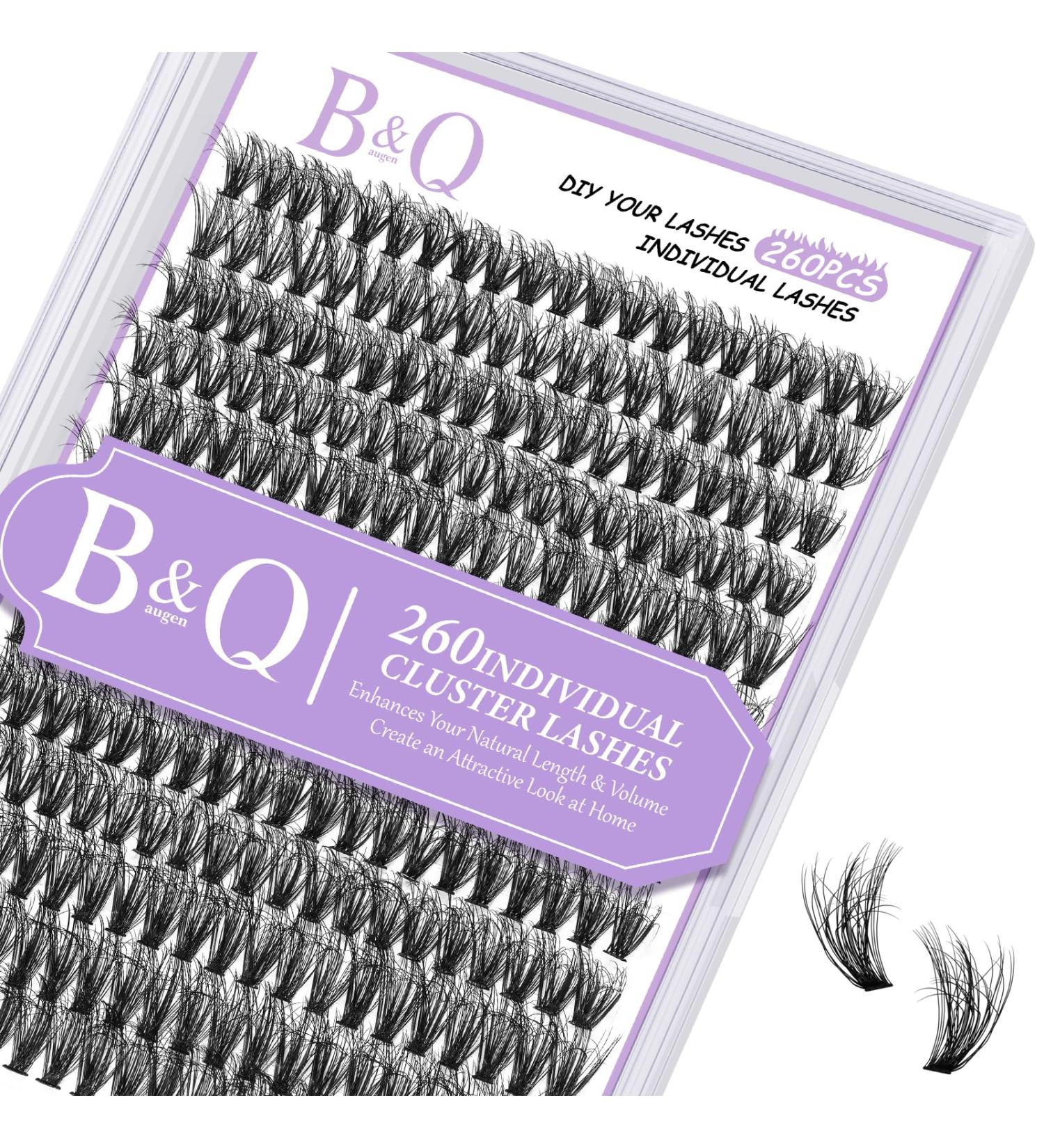 Lash Clusters Individual Lashes 260 PCS 30D 40D 13mm Wispy 3D Natural Cluster Lashes Fluffy Eyelash Extensions DIY at Home - 280PCS 3D Fluffy 40D 13mm - Buy Online on GoSupps.com