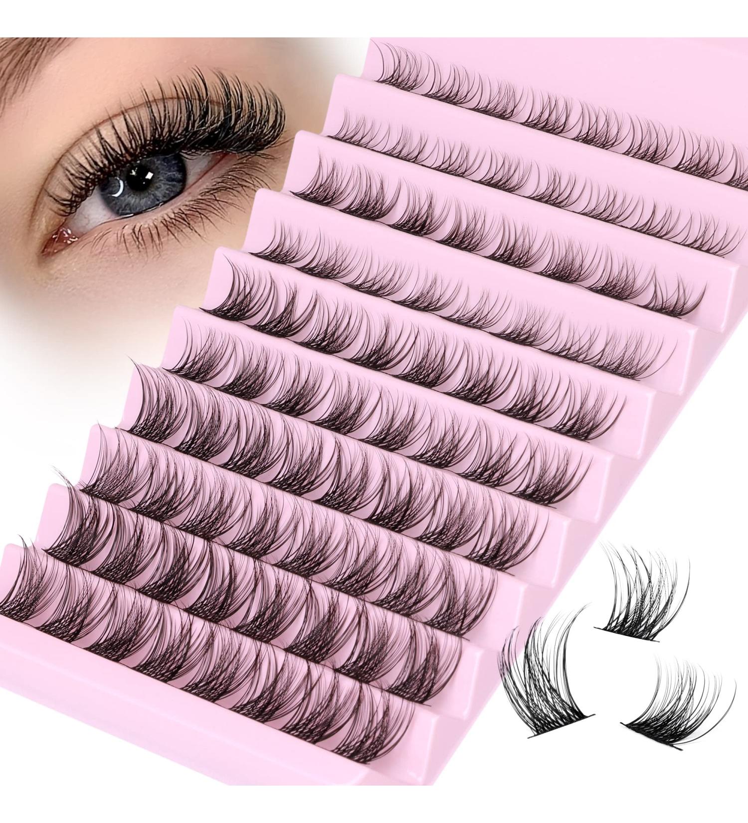 Lash Clusters Eyelashes Extension DIY CC Curl Natural Wispy Cluster Lashes - 80 Clusters | GVEFETIEE - Buy Online on GoSupps.com