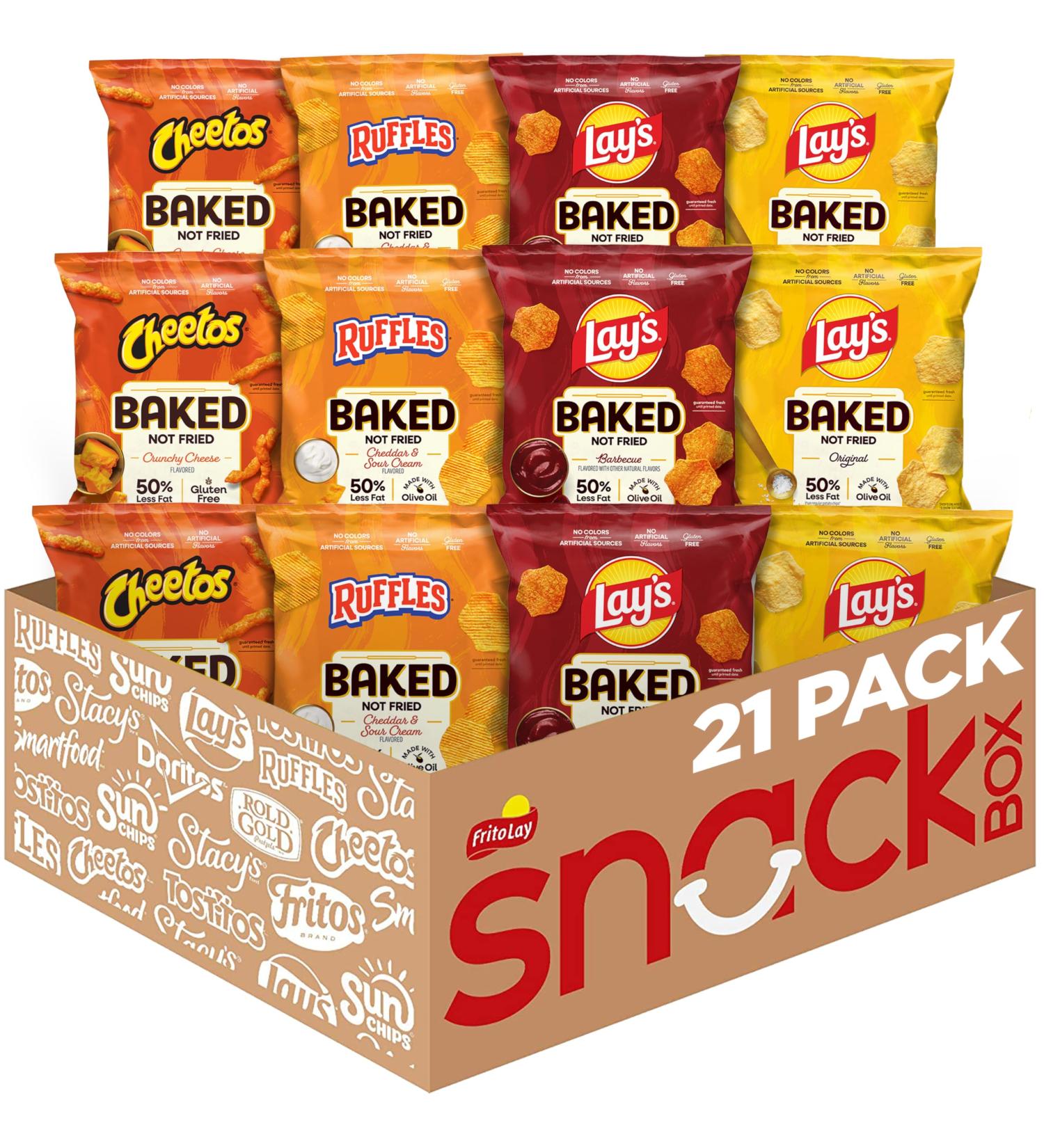 Frito-Lay Lot de 21 sachets de pommes de terre cuites au four sacs go ter portion unique 21 pi ces chips de pommes de terre cuites au four gu pards cuits volants au four Nombreuses utilisations : 1 unit (Lot de 1) - Buy Online on GoSupps.com