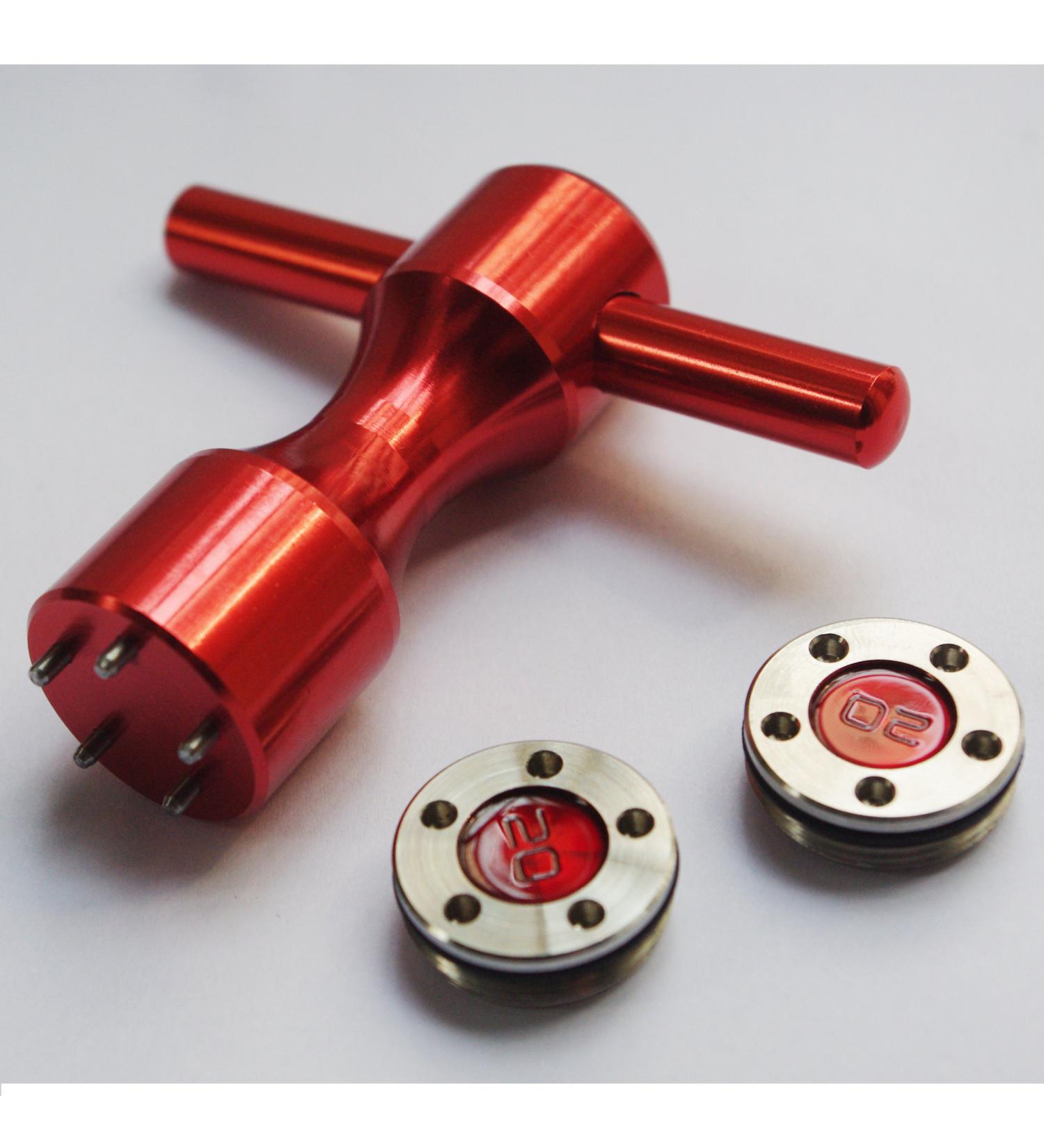 2 x 20g Custom Weights + Red Wrench for Titleist Scotty Cameron Putters - Red - Buy Online on GoSupps.com