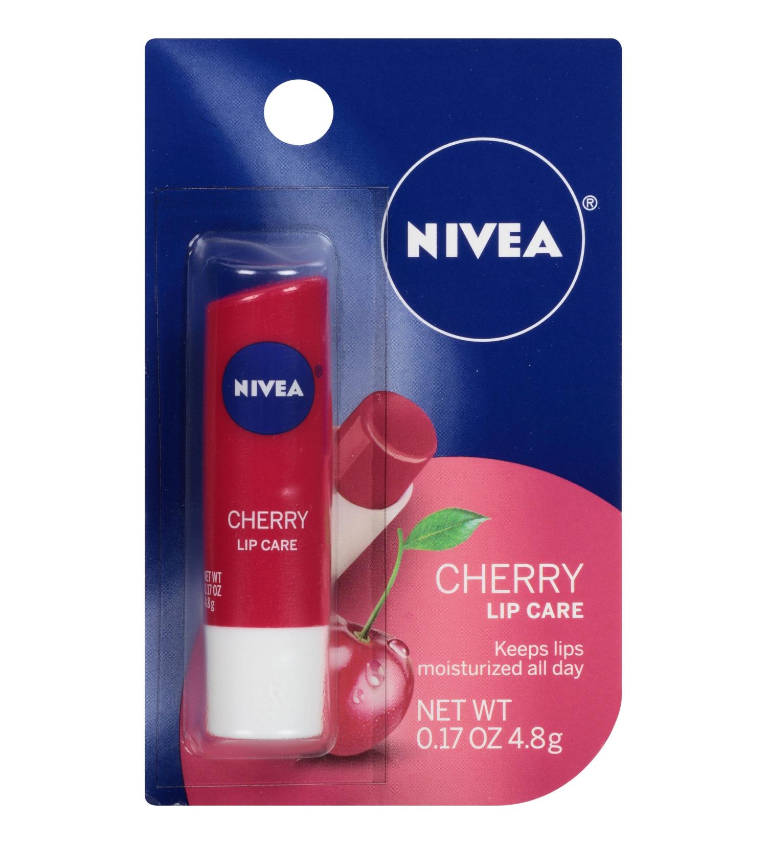 Nivea A Kiss of Cherry Lipcare .17 OZ (Pack of 6)