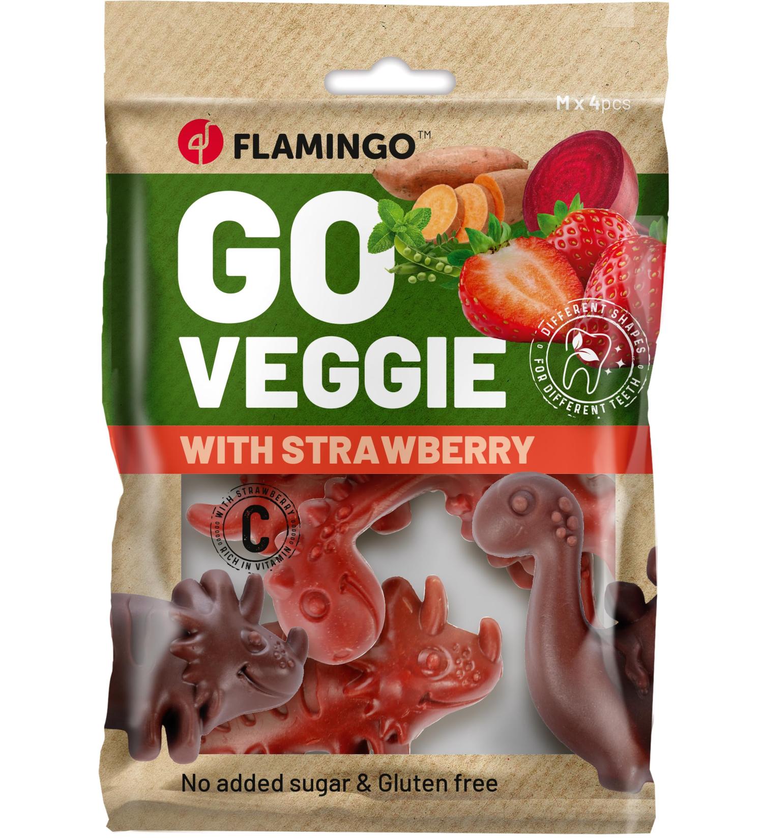 Veggie Dinosaur with Strawberry M 4 Pieces 120g - Buy Online on GoSupps.com