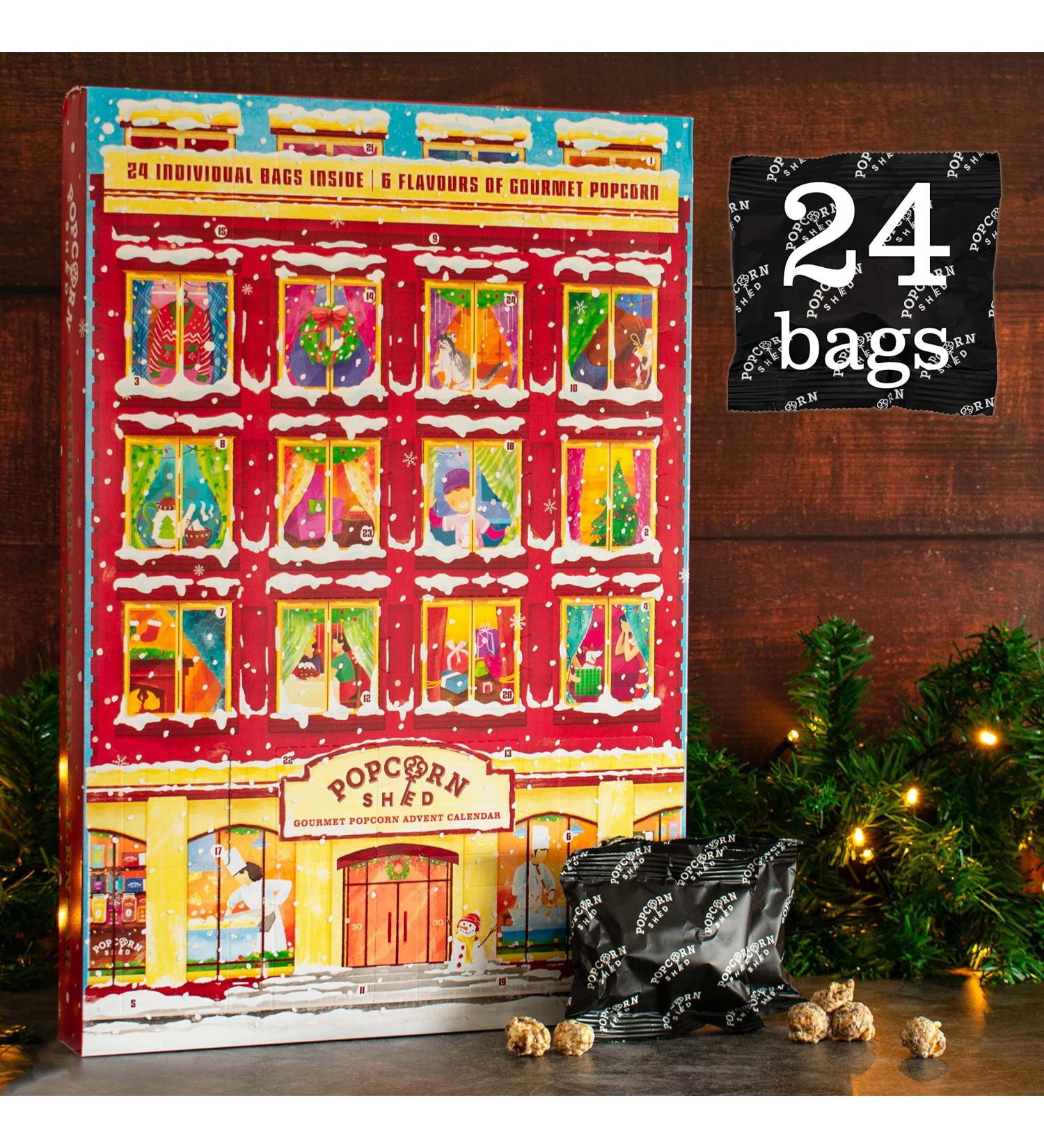 Popcorn Shed Gourmet Popcorn Christmas Advent Calendar 2023 24 Days of Popcorn - 6 Luxury Flavours All Natural and Vegetarian Foodie Gift Non-Chocolate Advent Calendar Gourmet Popcorn Advent Calendar 2023 - Buy Online on GoSupps.com