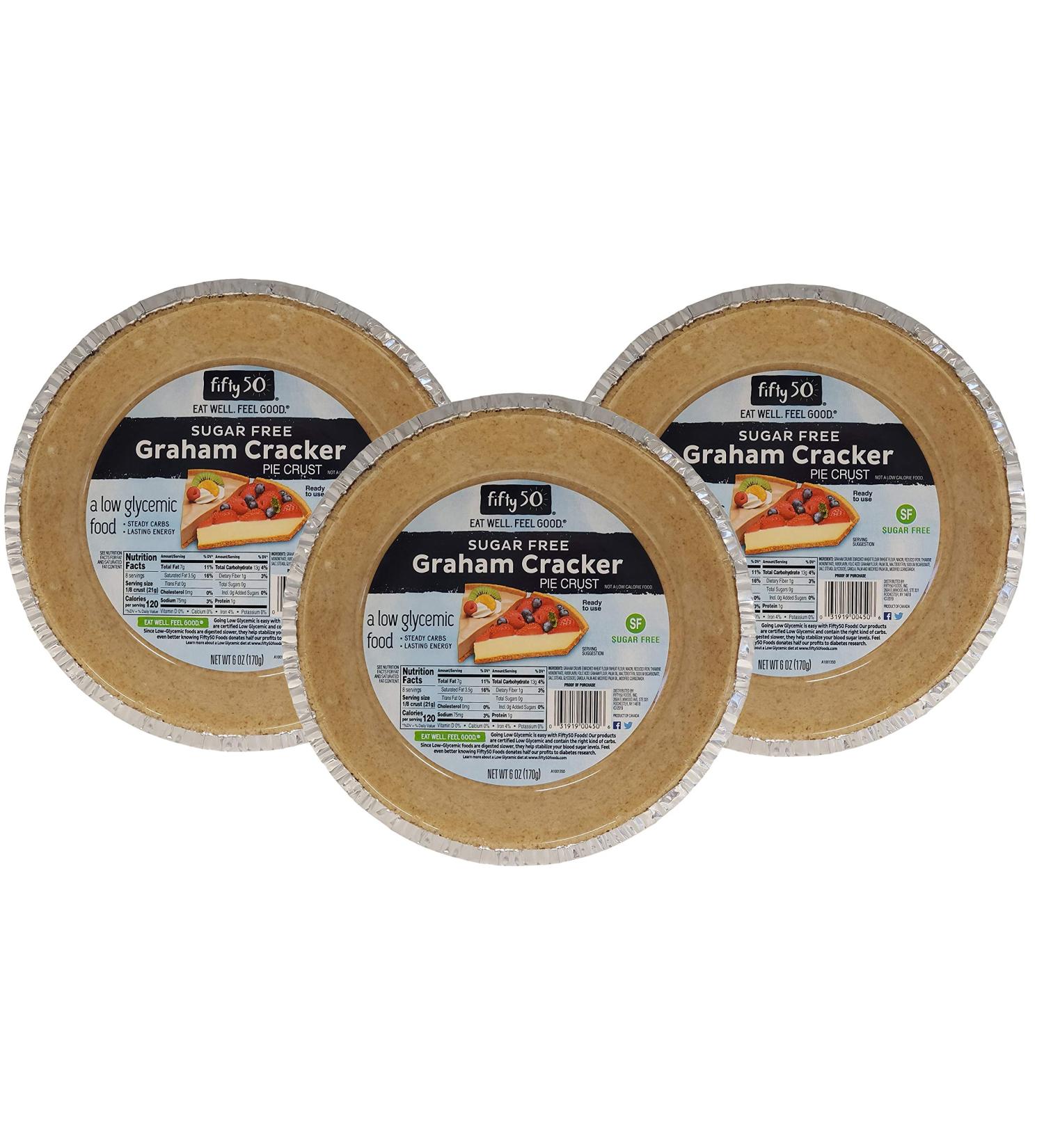 Fifty50 Foods Sugar Free Ready to Eat Graham Cracker Pie Crust  6 Ounce (Pack of 3) - Buy Online on GoSupps.com