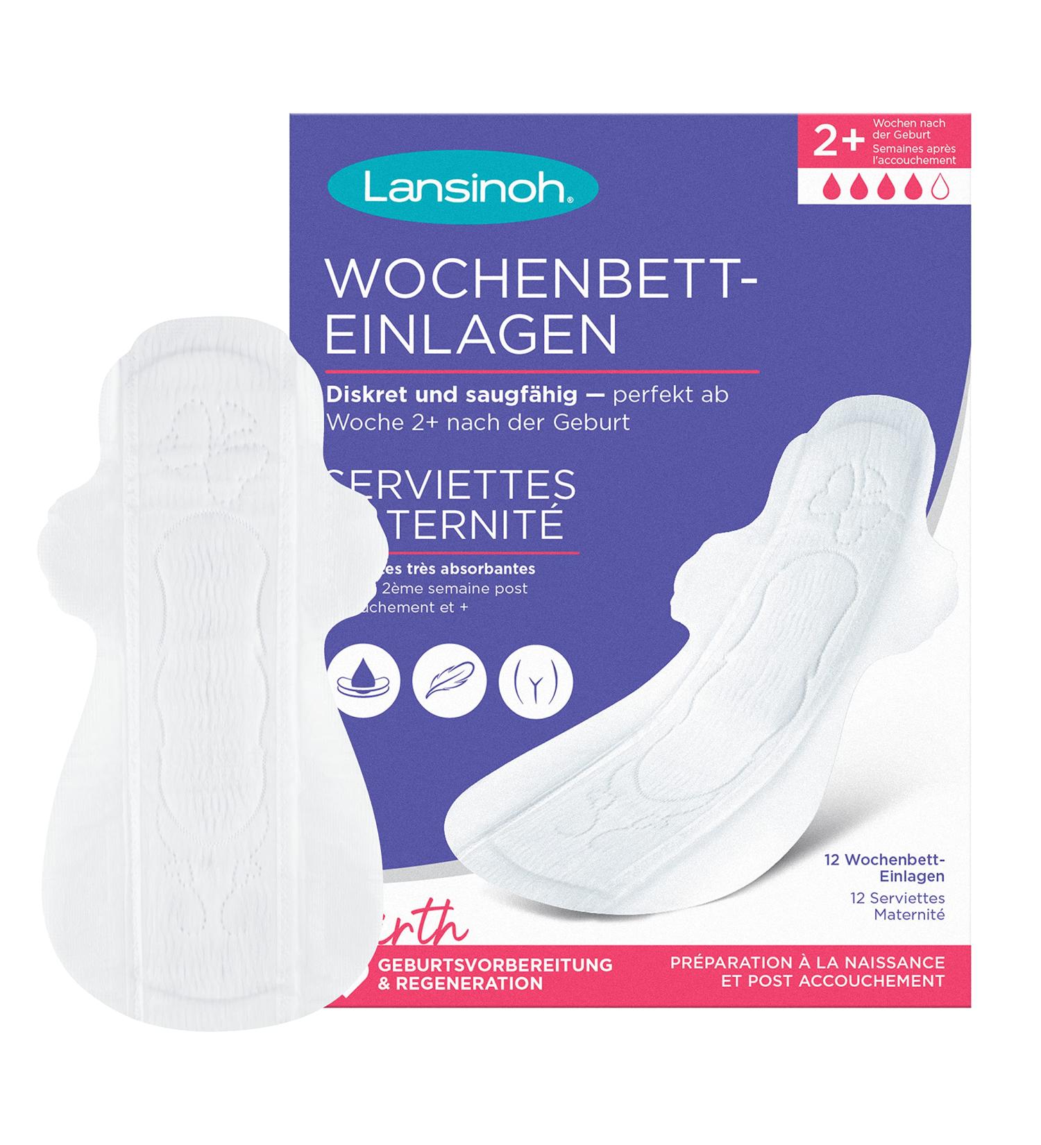 Buy Lansinoh Postpartum Pads - 12 Super Thin & Absorbent Pads for Weeks 2+ After Birth - Fast International Shipping - Buy Online on GoSupps.com