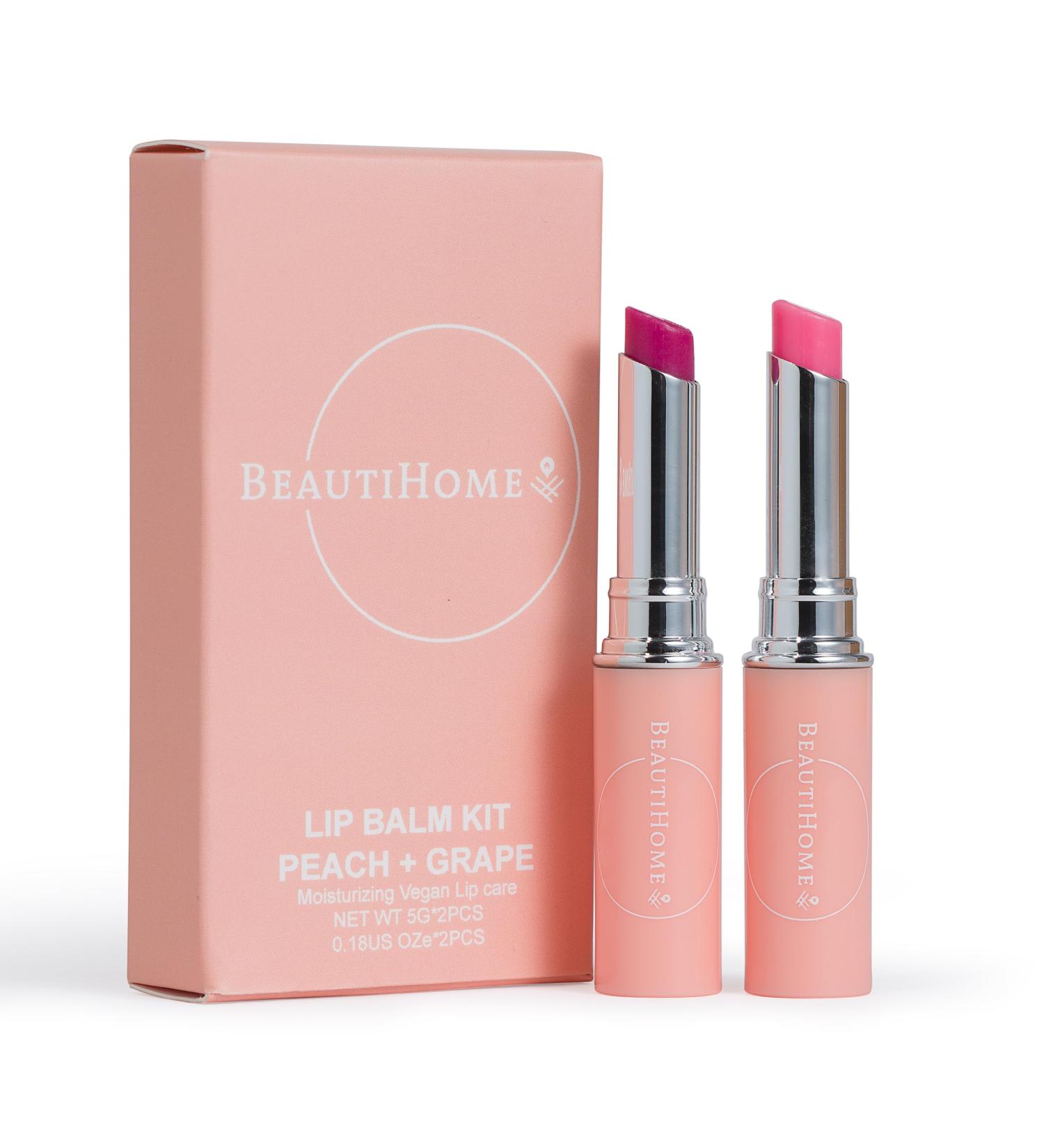 Buy Tinted Lip Balm Set of 2 - Vegan Slightly Pigmented Moisturizing Lip Tint for Women with Vitamin E - Long Lasting Hydration - Buy Online on GoSupps.com