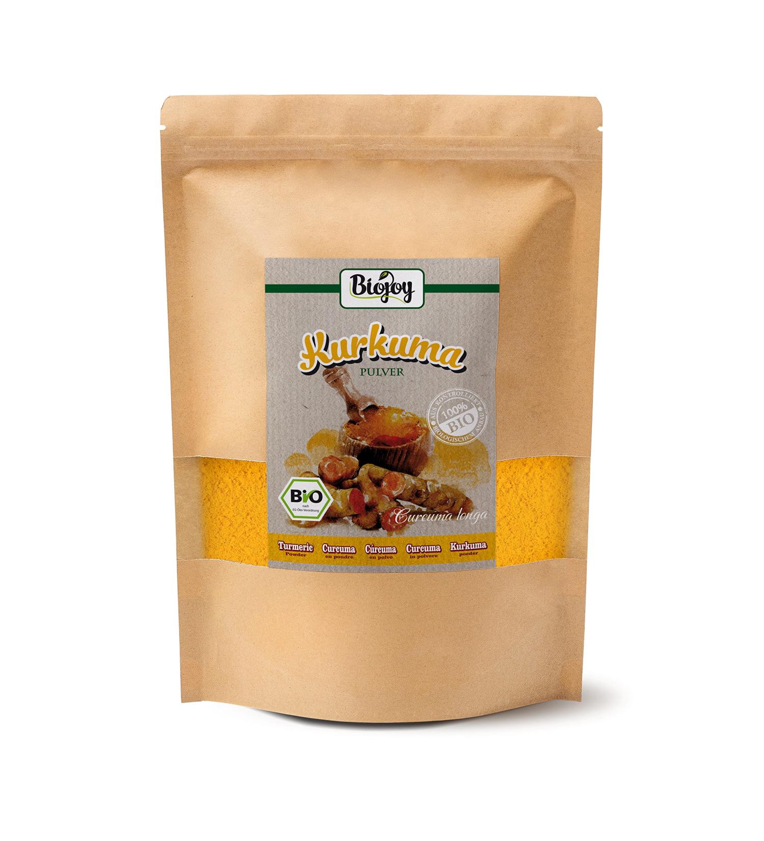 Buy Biojoy Organic Turmeric Powder 1 kg - Premium Ground Turmeric Root (Curcuma longa) - Natural Spice for Cooking and Health - Buy Online on GoSupps.com