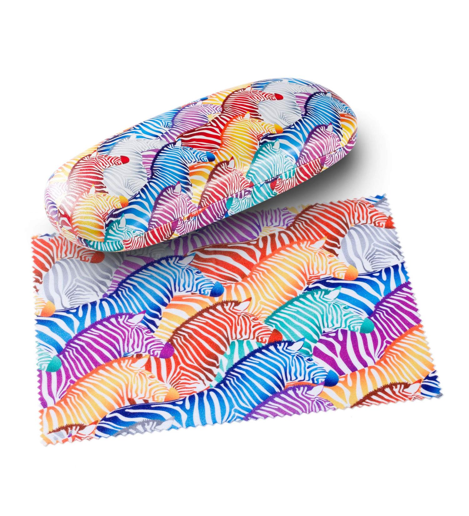 FEFI Wildlife Hardcase Glasses Case & Zebra Microfiber Cloth Stylish & Durable Eyewear Protection | International Shipping - Buy Online on GoSupps.com
