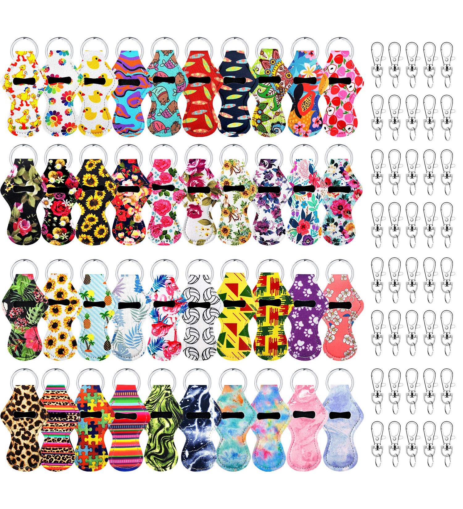 40Pcs Chapstick Holder Keychain with Metal Clip Cords - Lip Balm & Lipstick Tracker Safeguard - Buy Online on GoSupps.com