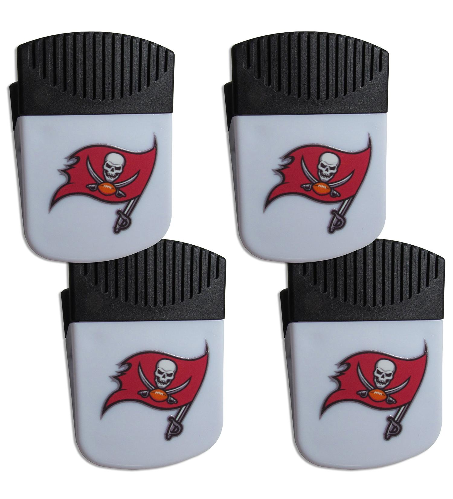 Siskiyou Sports NFL Unisex Chip Clip Magnet with Bottle Opener Tampa Bay Buccaneers 4 Pack Teamfarbe