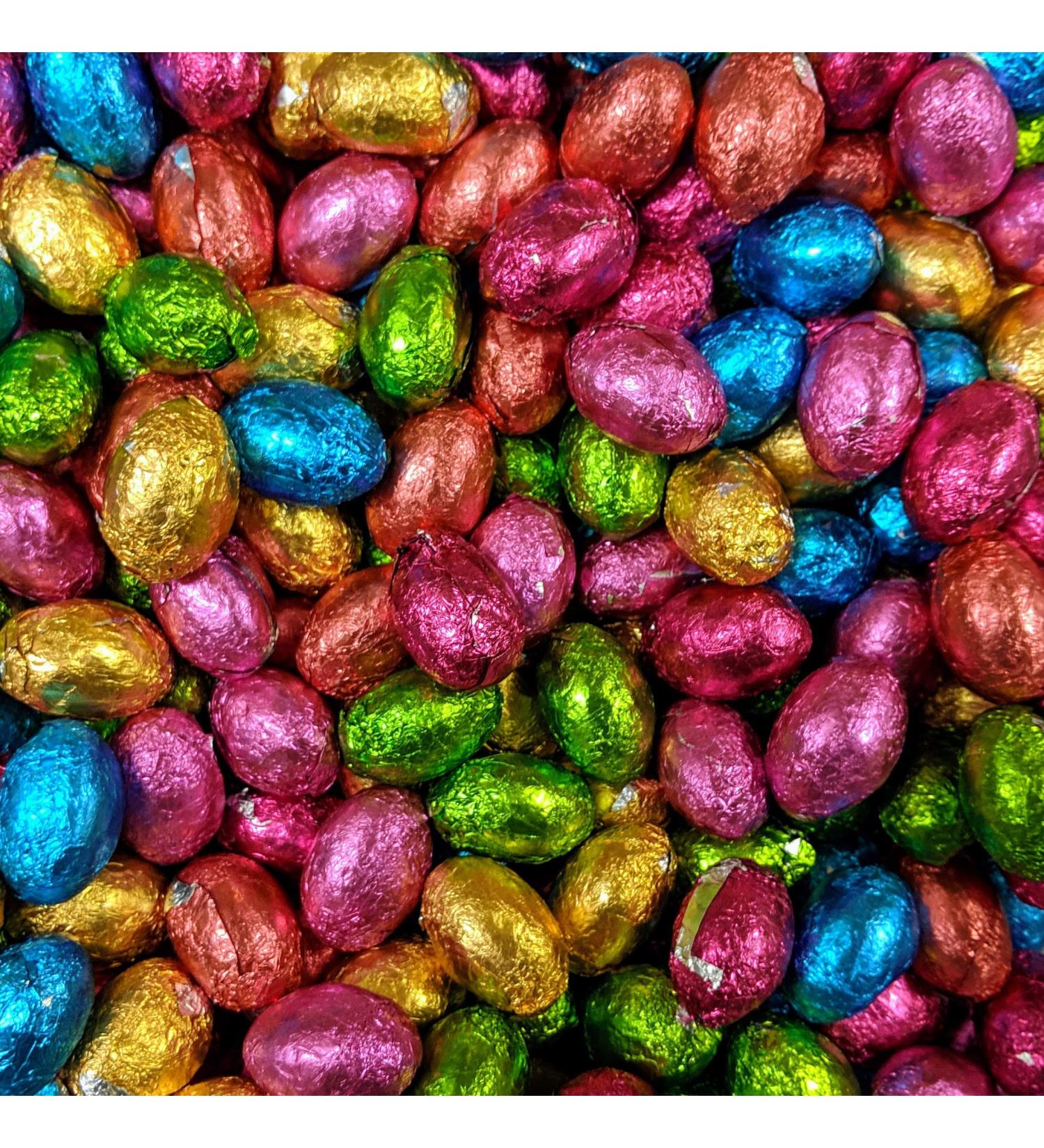 Solid Milk Chocolate Foil Easter Eggs x 500g (Approx 100 Eggs) Easter Egg Hunts & Gifts - Buy Online on GoSupps.com