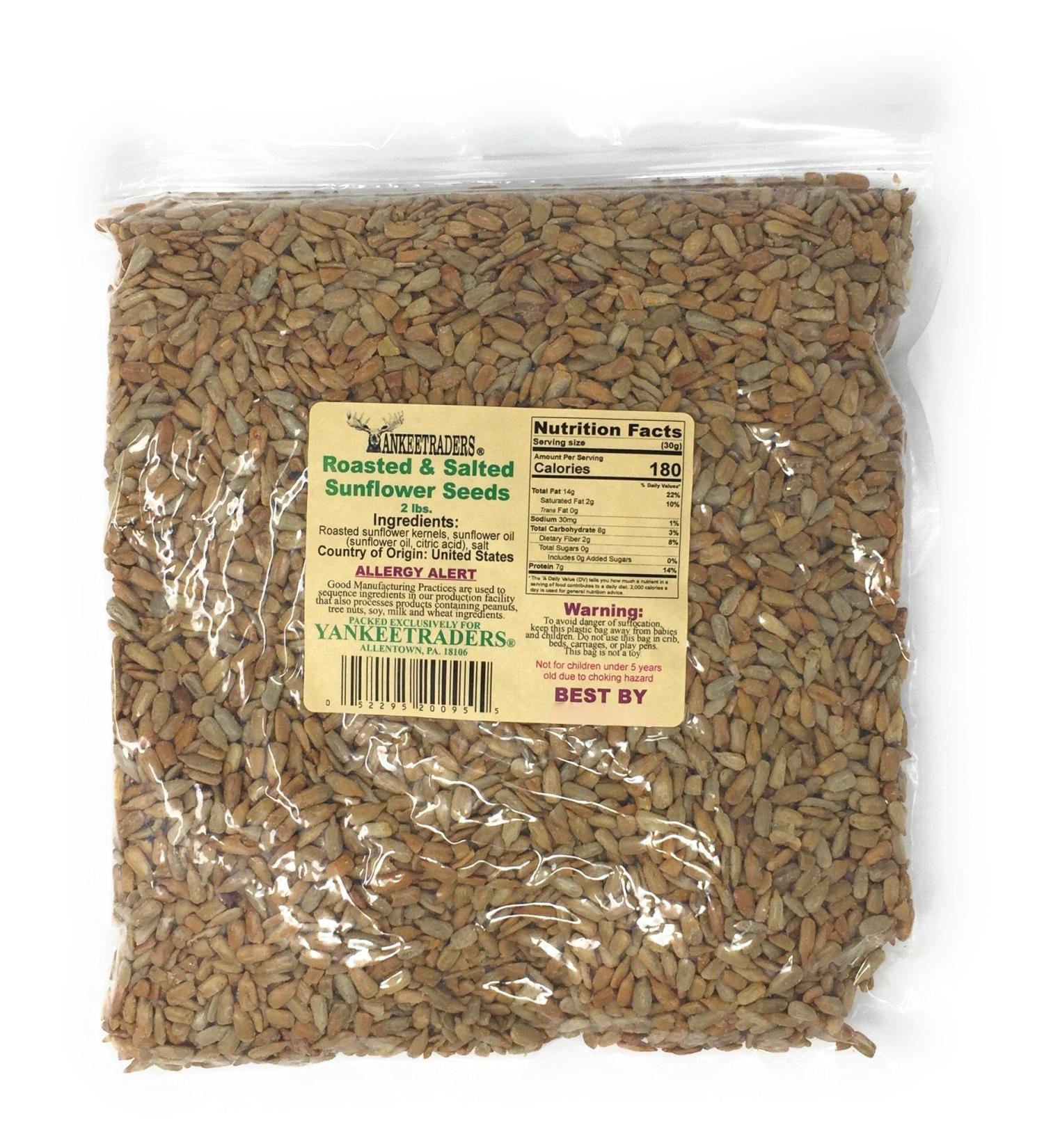 Yankee Traders Sunflower Seeds - Salted & Roasted - 2lb Pack - Buy Online on GoSupps.com