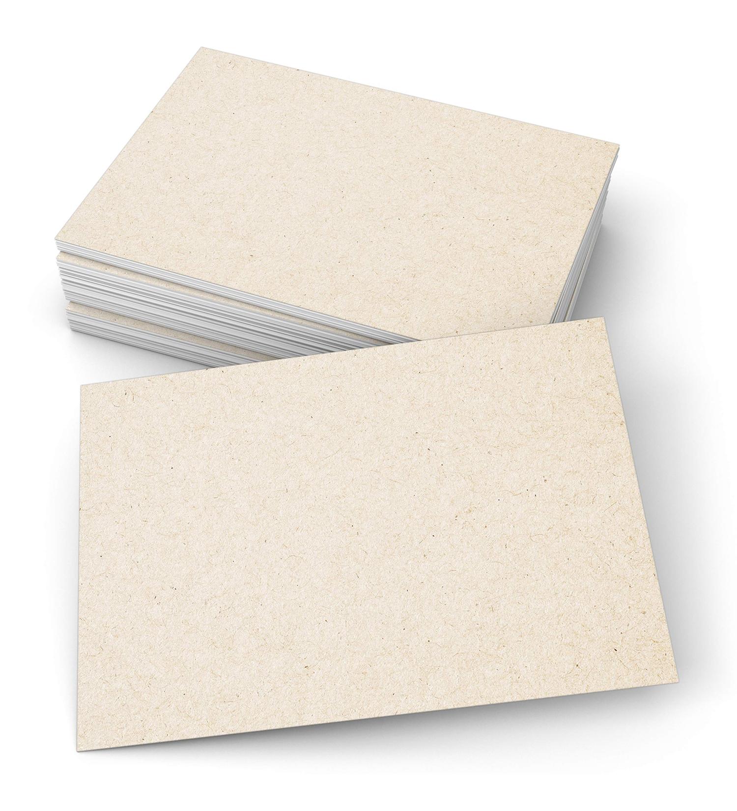 321Done Rustic 4x6 Blank Cards (Set of 50) - Thick Heavy Cardstock - Perfect for Invites, Greetings, Notes, Thank You - Kraft for Writing, Stamping, Printing, Art - Made in USA - Buy Online on GoSupps.com