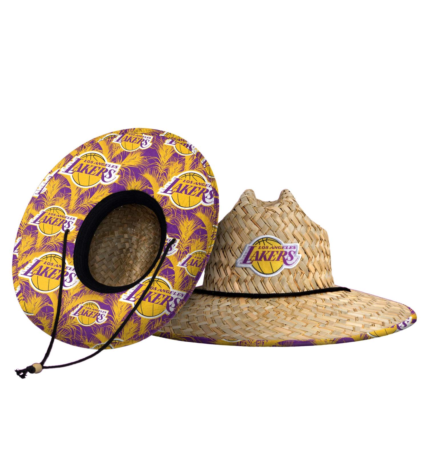 FOCO NBA Los Angeles Lakers Floral Straw Sun Hat - Team Logo Design, One Size - Buy Online on GoSupps.com