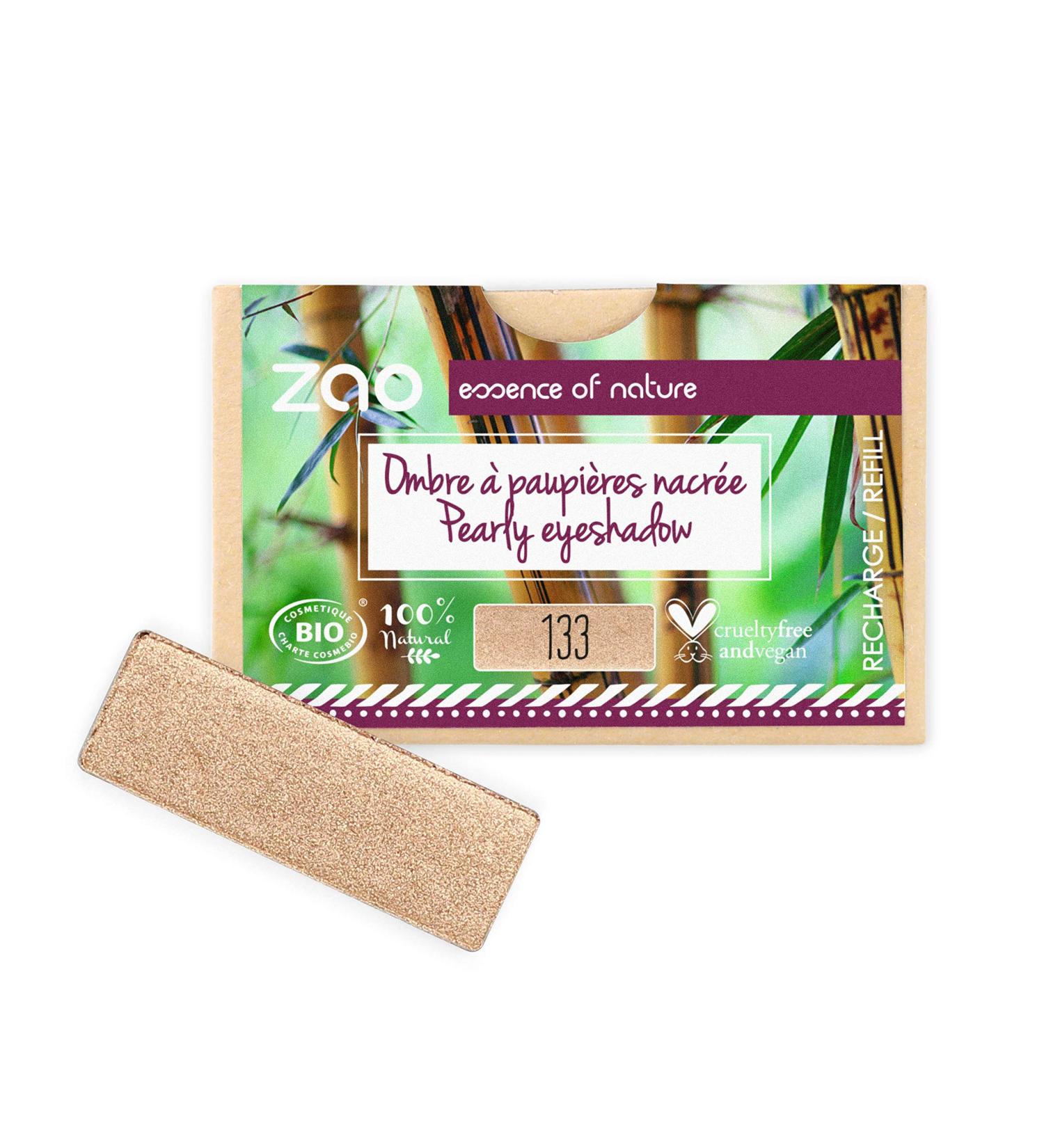 ZAO essence of nature Zao Refill Rectangle Eyeshadow 133 Goldy