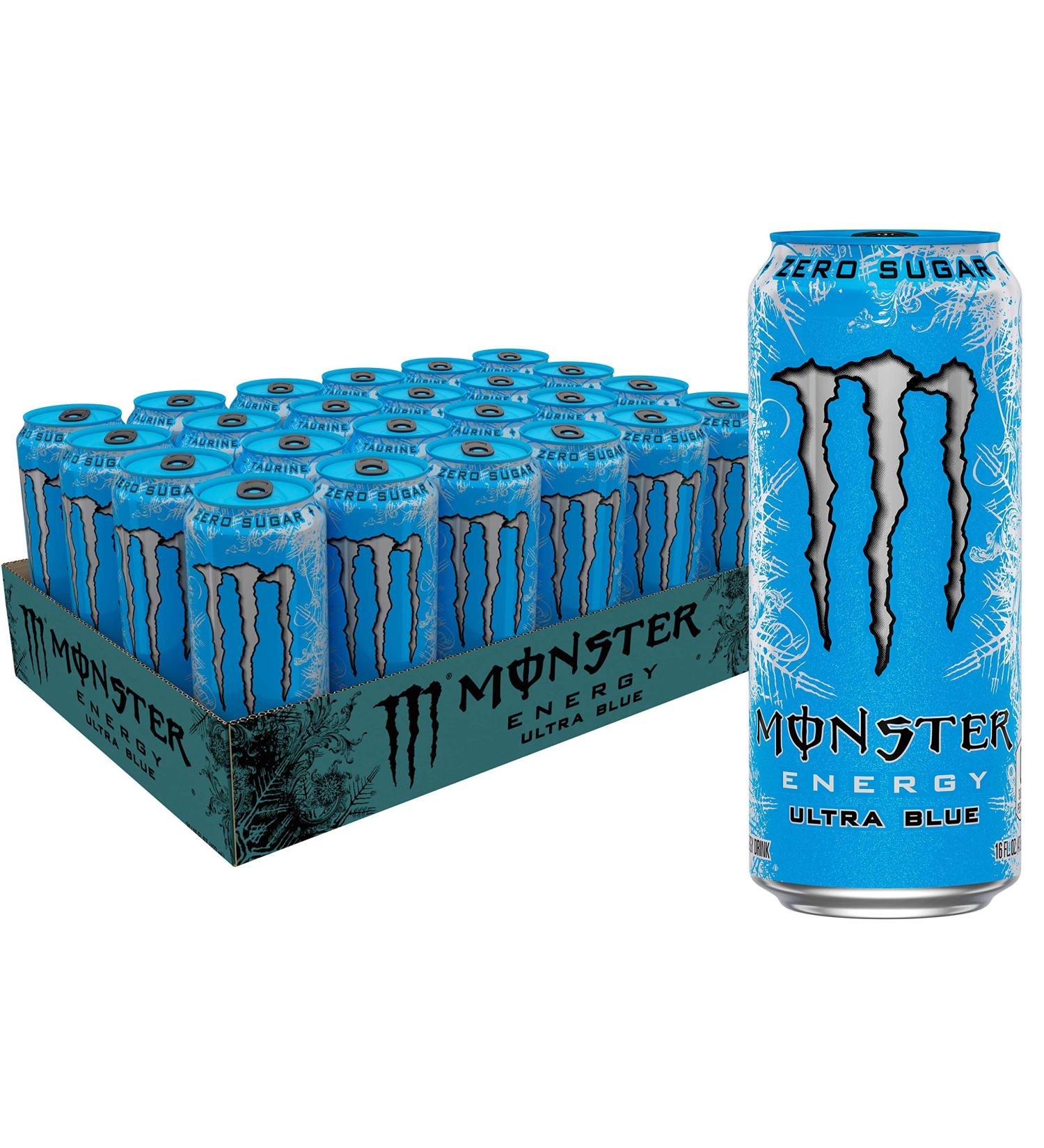 Monster Energy Ultra Blue 16oz - Pack of 24 | Sugar-Free Energy Drink - Buy Online on GoSupps.com