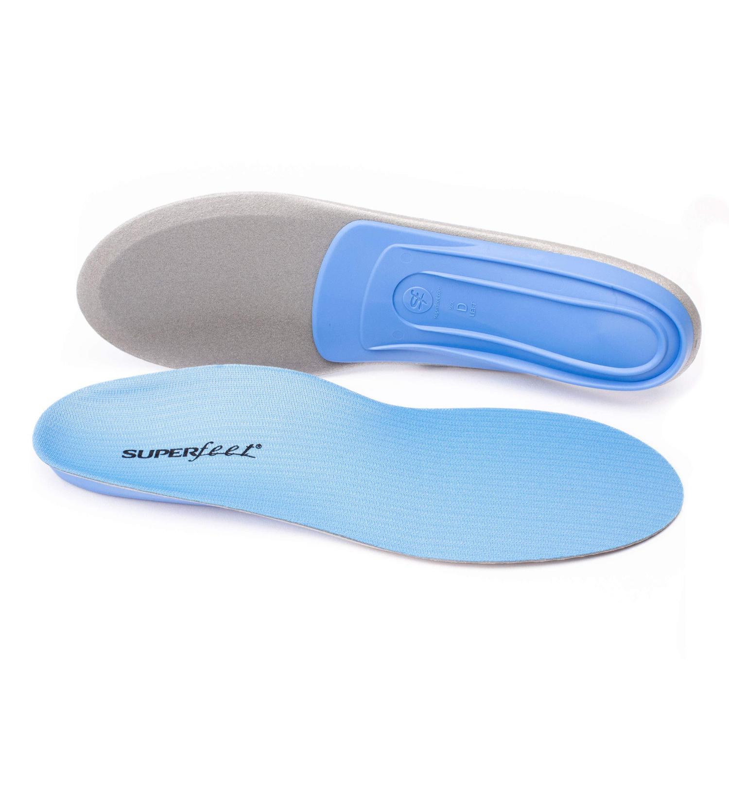 Superfeet BLUE Professional-Grade Orthotic Shoe Inserts - Medium Arch Support - Size 9.5-11 Men / 10.5-12 Women - Blue - Buy Online on GoSupps.com