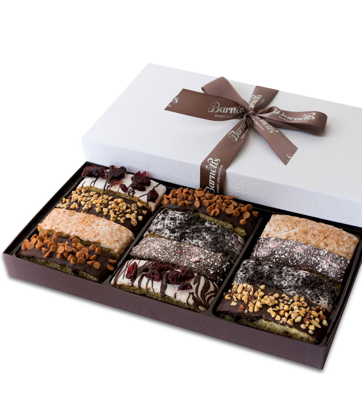Barnett's Gourmet Chocolate Biscotti Gift Basket - Perfect Holiday Cookie Gift for Him & Her | Ideal for Christmas, Valentine's, Mother's & Father's Day - Buy Online on GoSupps.com