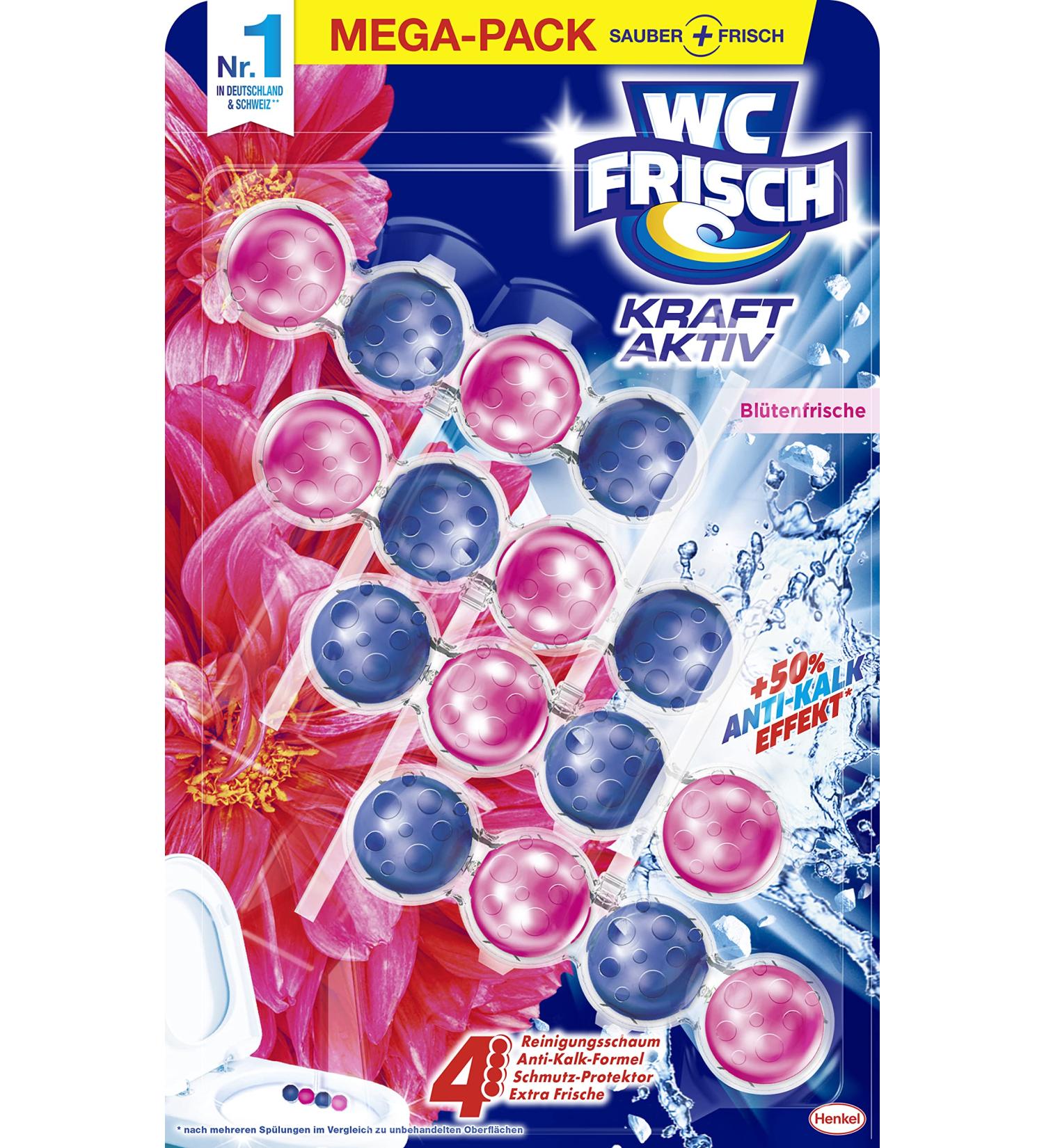 Toilet Fresh Strength Active Fragrance Base Blossom - 200g Anti-Lime Toilet Cleaner | Long-Lasting Freshness & Fragrance | 50% Lime Removal | International Shipping Available - Buy Online on GoSupps.com