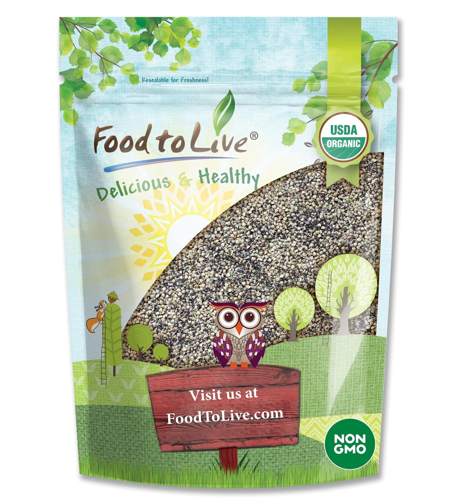 Organic Superfood Cereal Topper 5 lbs with Non-GMO Hemp, Chia & Buckwheat Seeds - Vegan, Kosher, Omega-3 & Fiber-Rich - Buy Online on GoSupps.com
