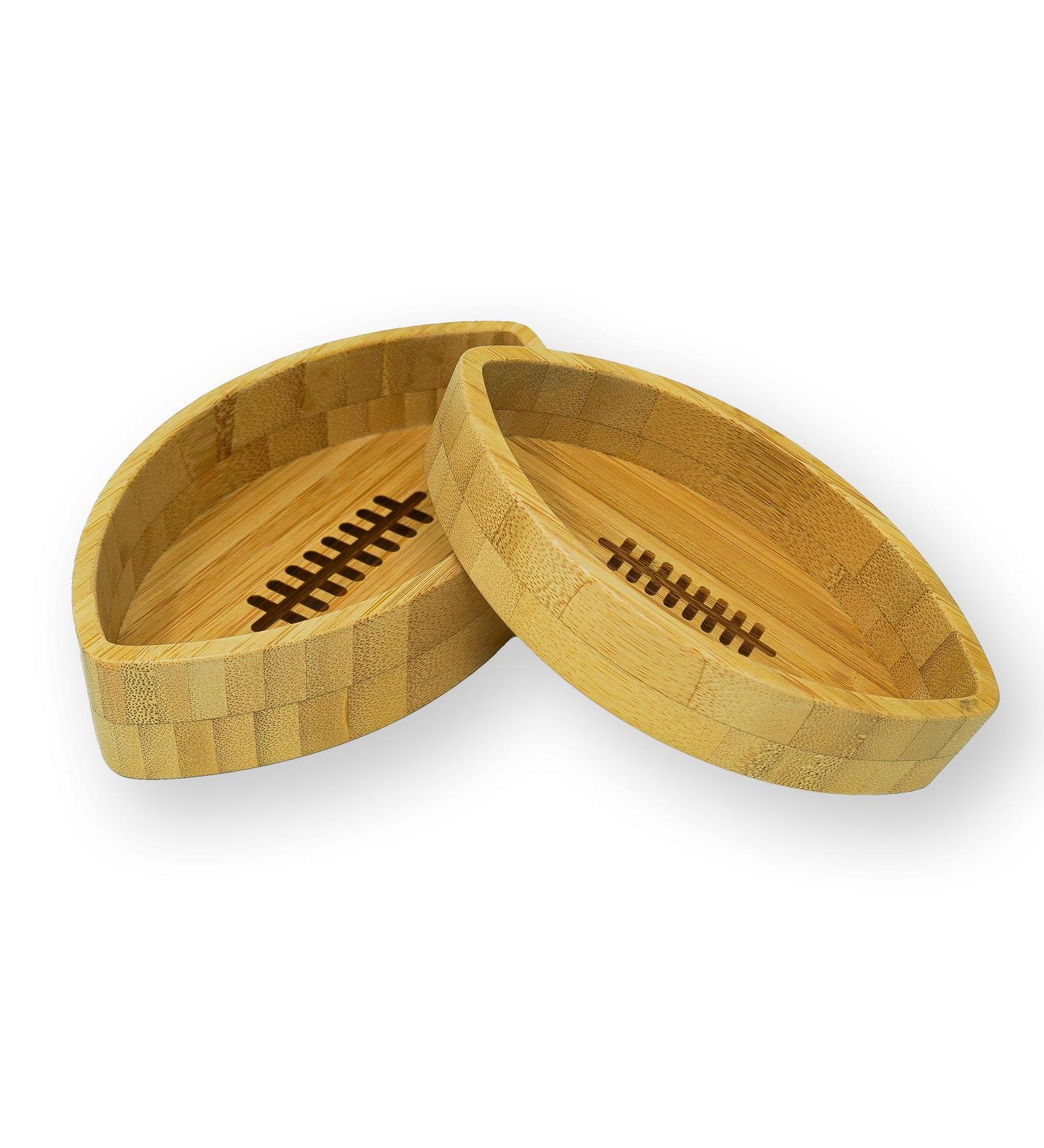 40YARDS American Football Bamboo Bowls (Pack of 2) for Nuts Gummy Bears Biscuits and Other Sweets & Snacks - Buy Online on GoSupps.com