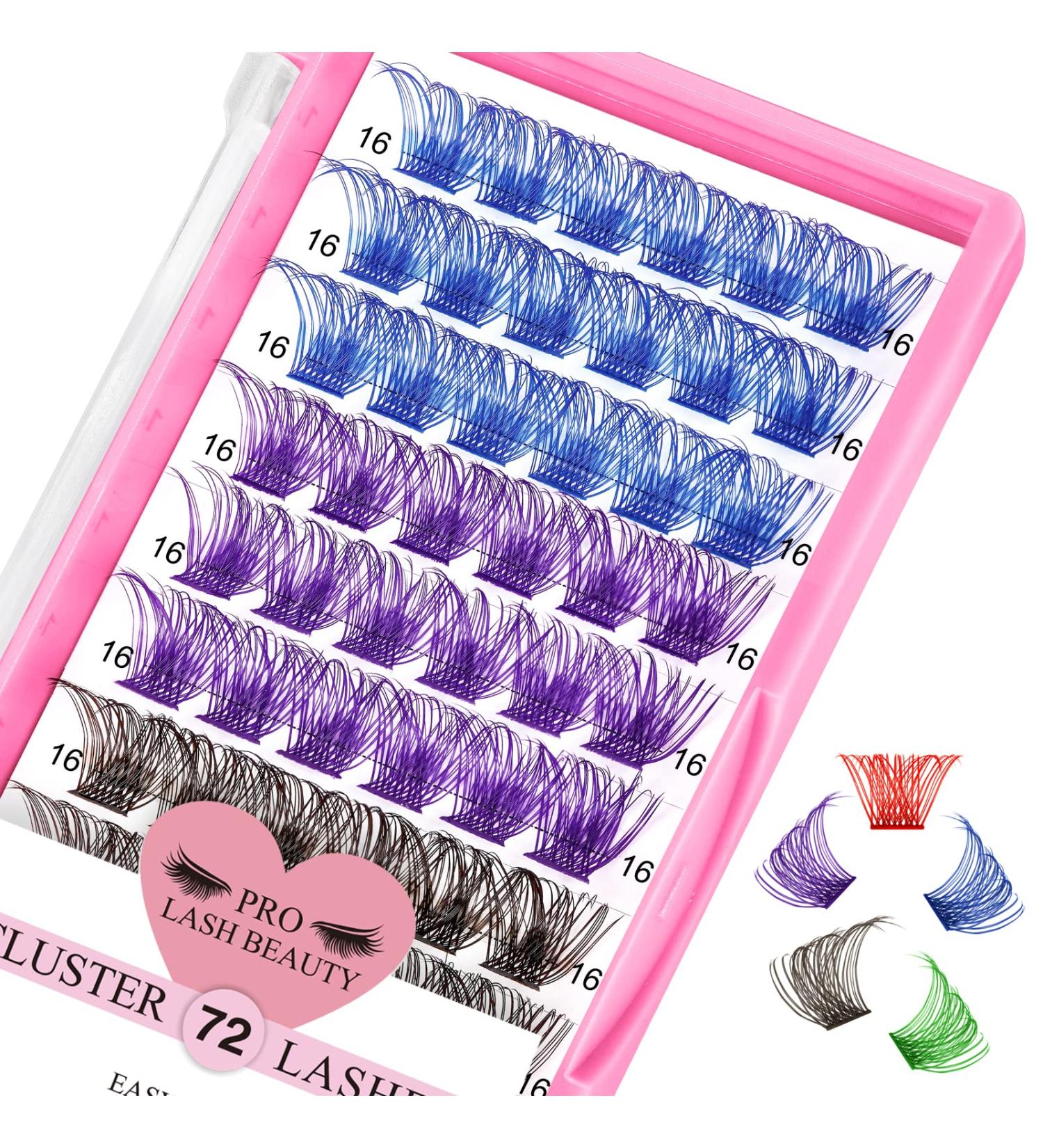 Shop Colored Lash Clusters | 5 Vibrant Colors | Reusable & Comfortable 14mm Individual Eyelashes | DIY Volume Wispy Extensions - Buy Online on GoSupps.com