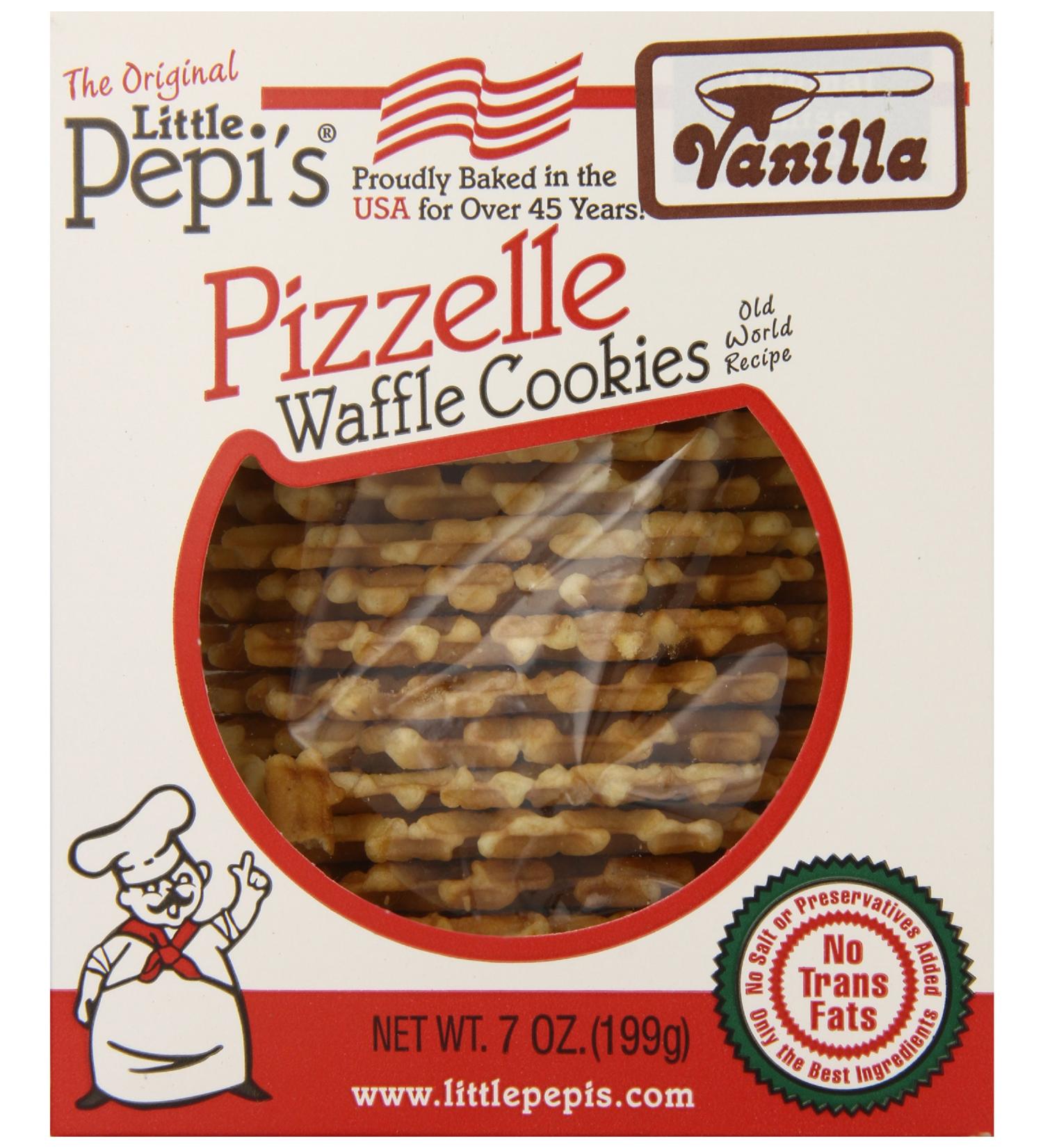 Little Pepi's Pizzelles Vanilla - 7 Ounce Pack - Traditional Italian Cookie Specialty - Buy Online on GoSupps.com