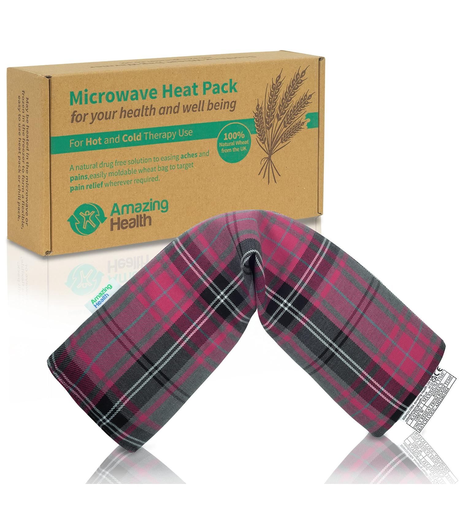 Amazing Health Lavender Wheat Bags Microwavable Hot and Cold Pack for Men and Women - Microwave Heat Pad with Natural Wheat Heat Pack Cotton Tartan Microwave Wheat Bag 42cm Long (Pink Tartan) Pink Tartan 42x13 cm (Pack of 1) - Buy Online on GoSupps.com