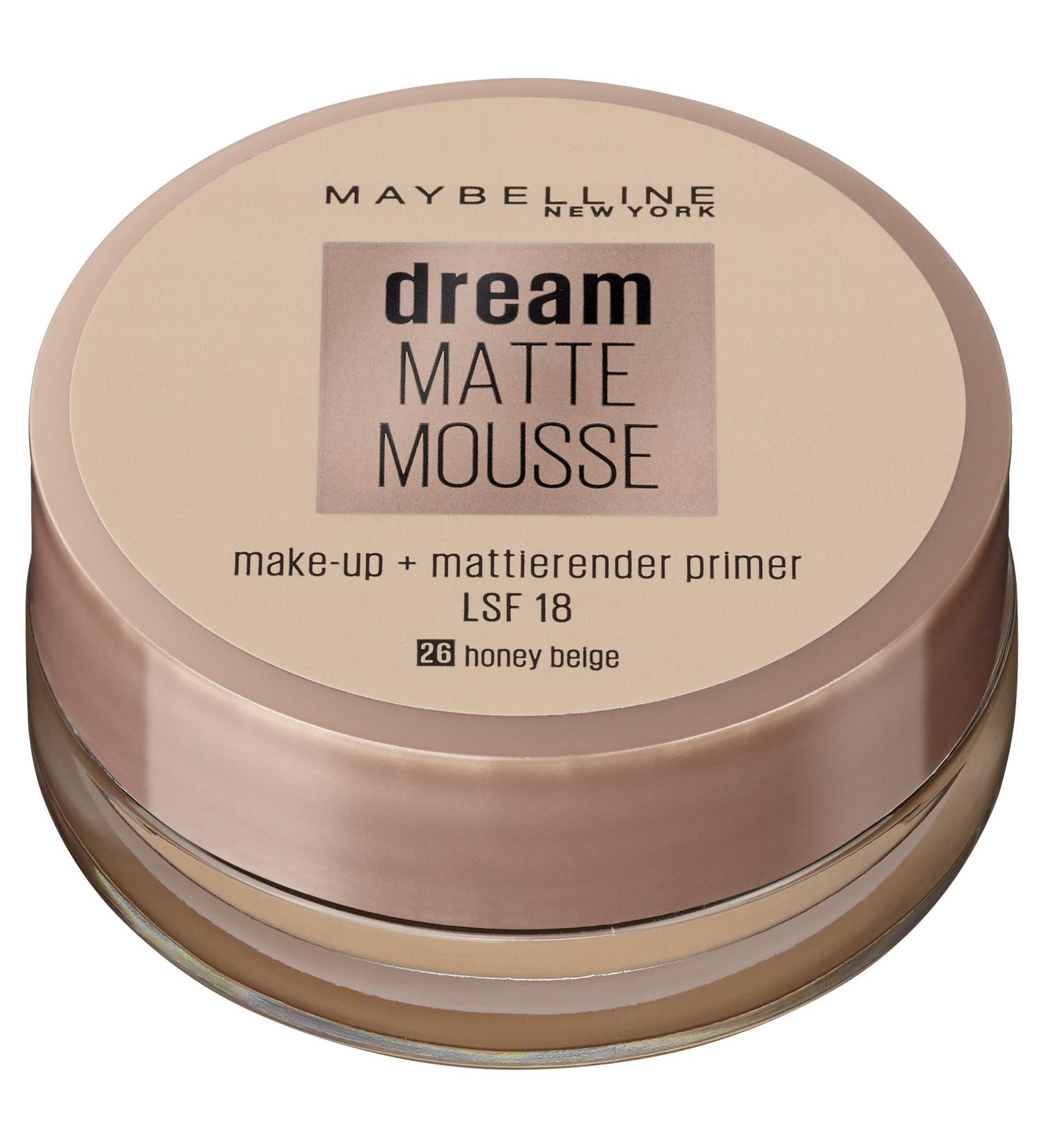 Maybelline New York Dream Matte Mousse Honey Beige 26 - 18 ml - Flawless Finish Makeup for All Skin Types - Buy Online on GoSupps.com
