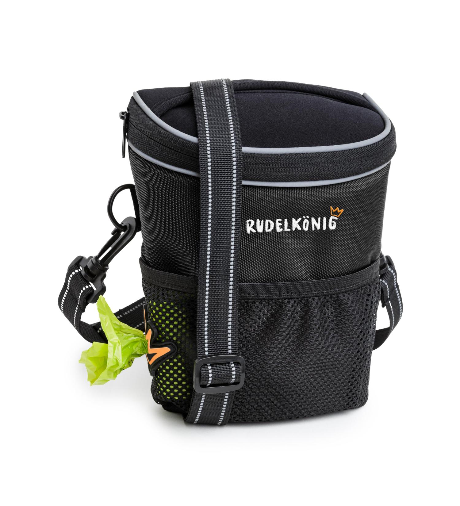 Rudelknig Dog Treats - Versatile Walk Bag for Training & Poop Bag Dispenser - Basic Black - Buy Online on GoSupps.com