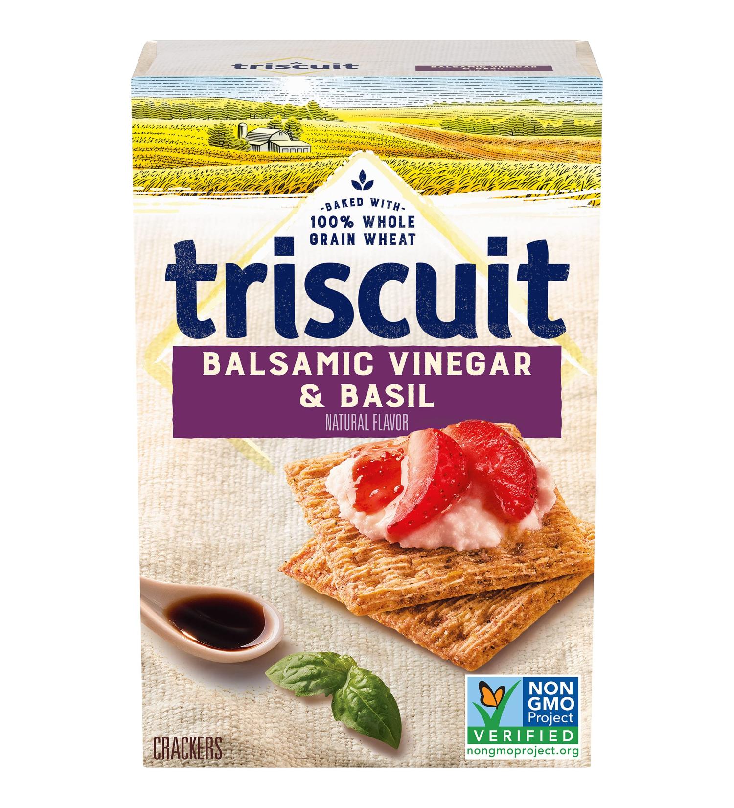 TRISCUIT Balsamic Vinegar & Basil Crackers - 8.5 oz Box - Buy Online on GoSupps.com