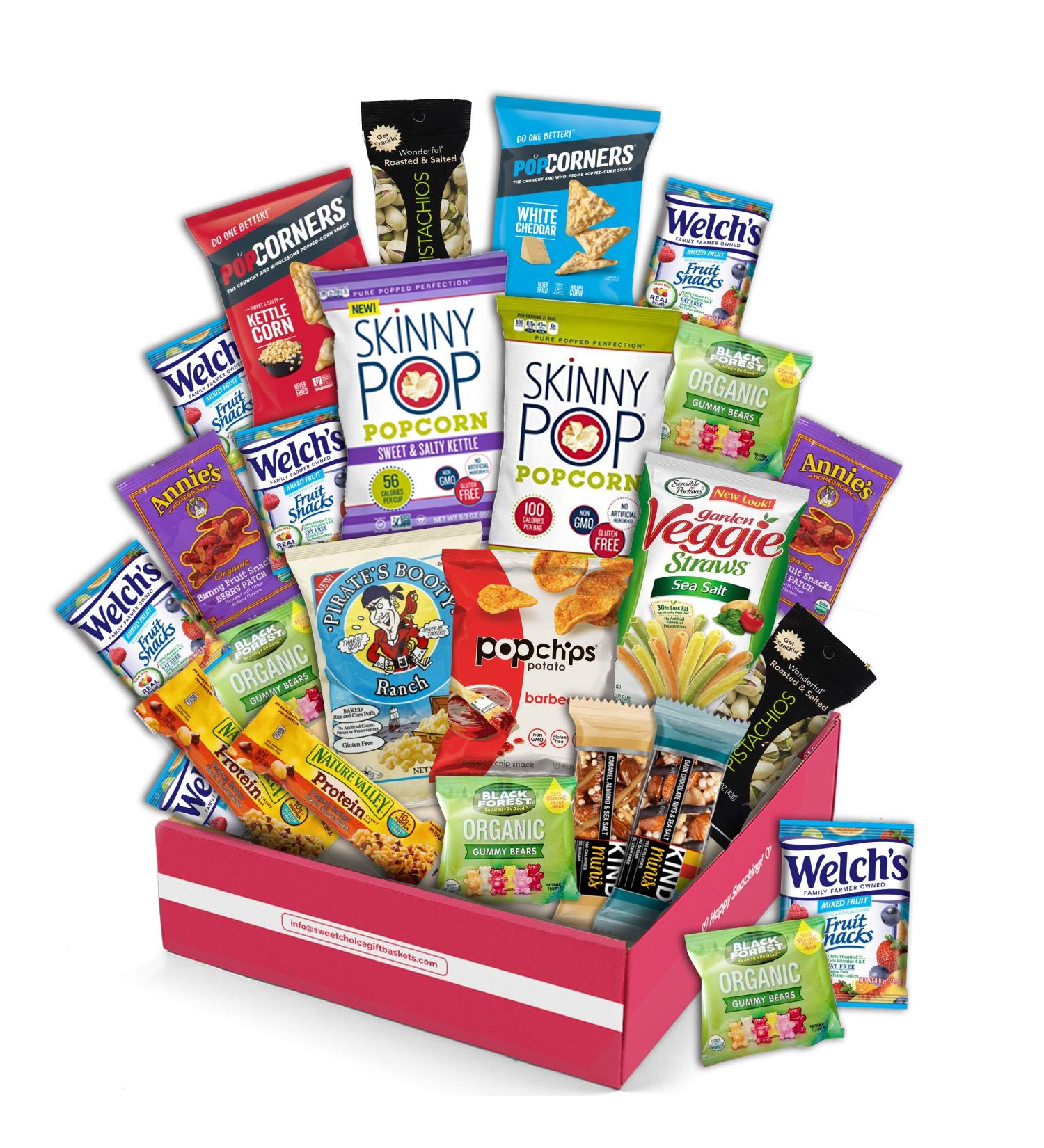 Gluten Free Snack Box Care Package (20 Count) for College Students, Exams, Father's Day, Mother's Day, Military, Finals, Office - Chips, Popcorn, Granola Bars - Gift Idea - Buy Online on GoSupps.com
