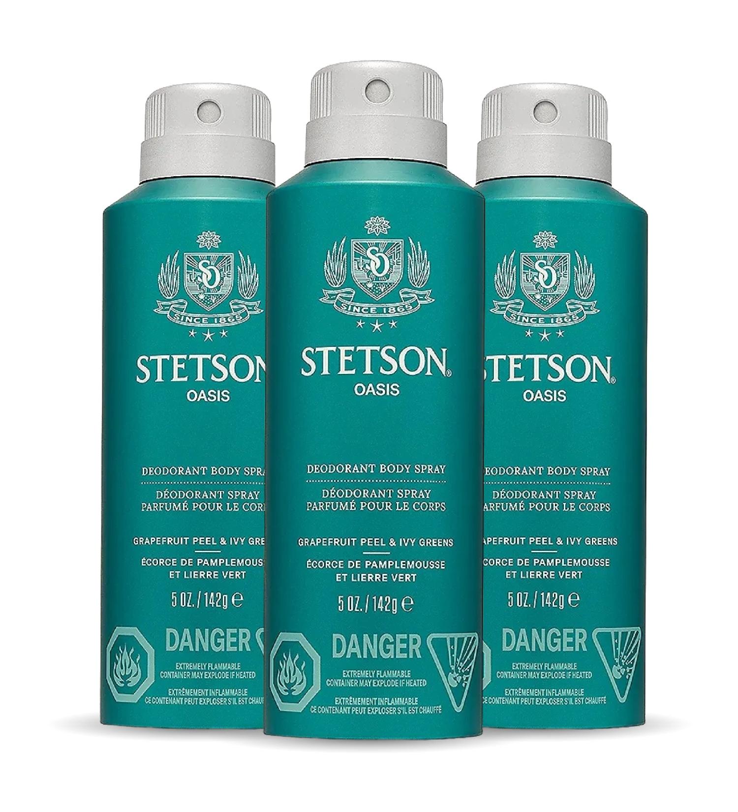 Stetson Oasis - All Day Body Spray - 3 Pack - Buy Online on GoSupps.com