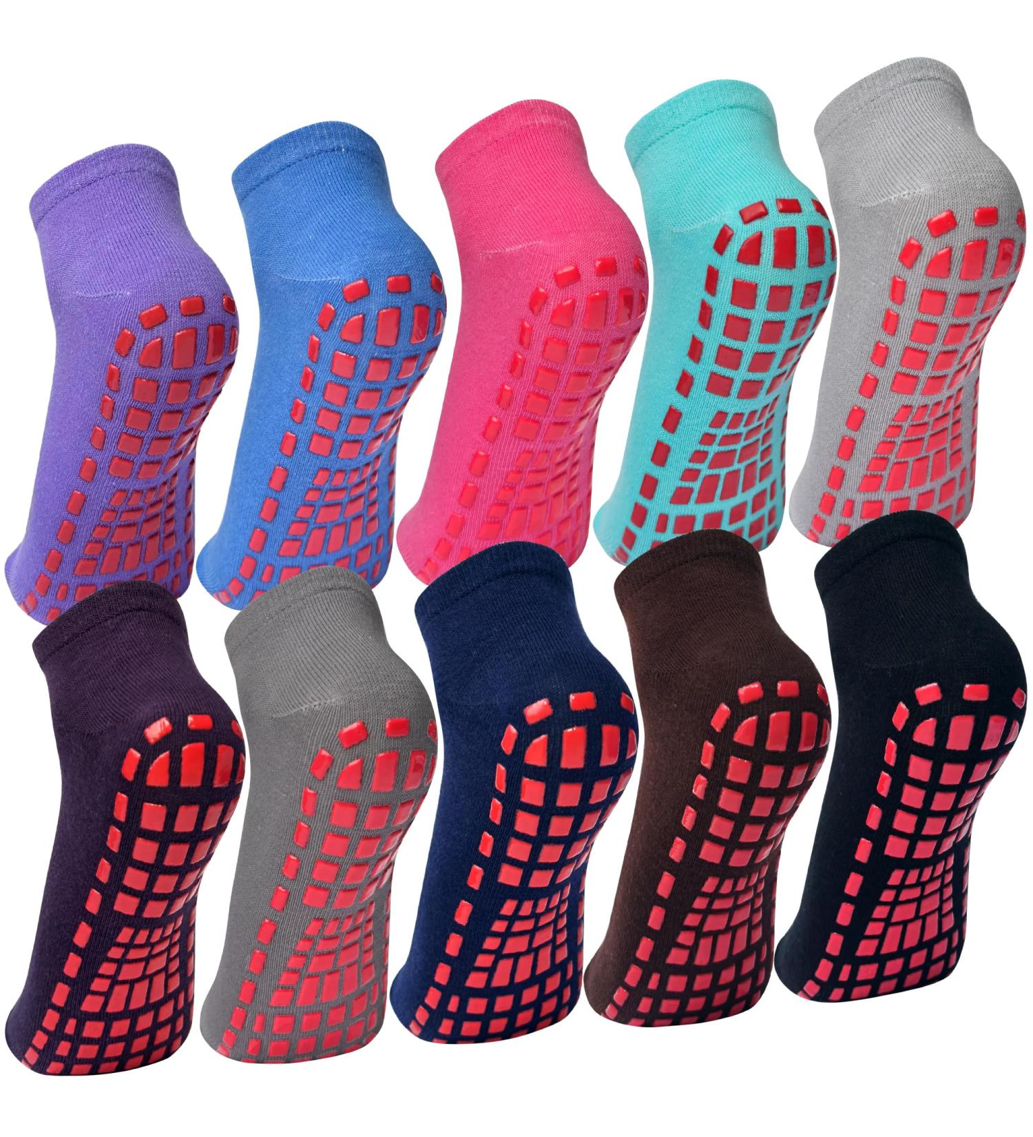 Buy Kevaler 10 Couple Yoga Socks for Women - Cotton Anti-Slip Sports Socks for Yoga Pilates Gymnastics & Hospital (Sizes 35-42) - Buy Online on GoSupps.com