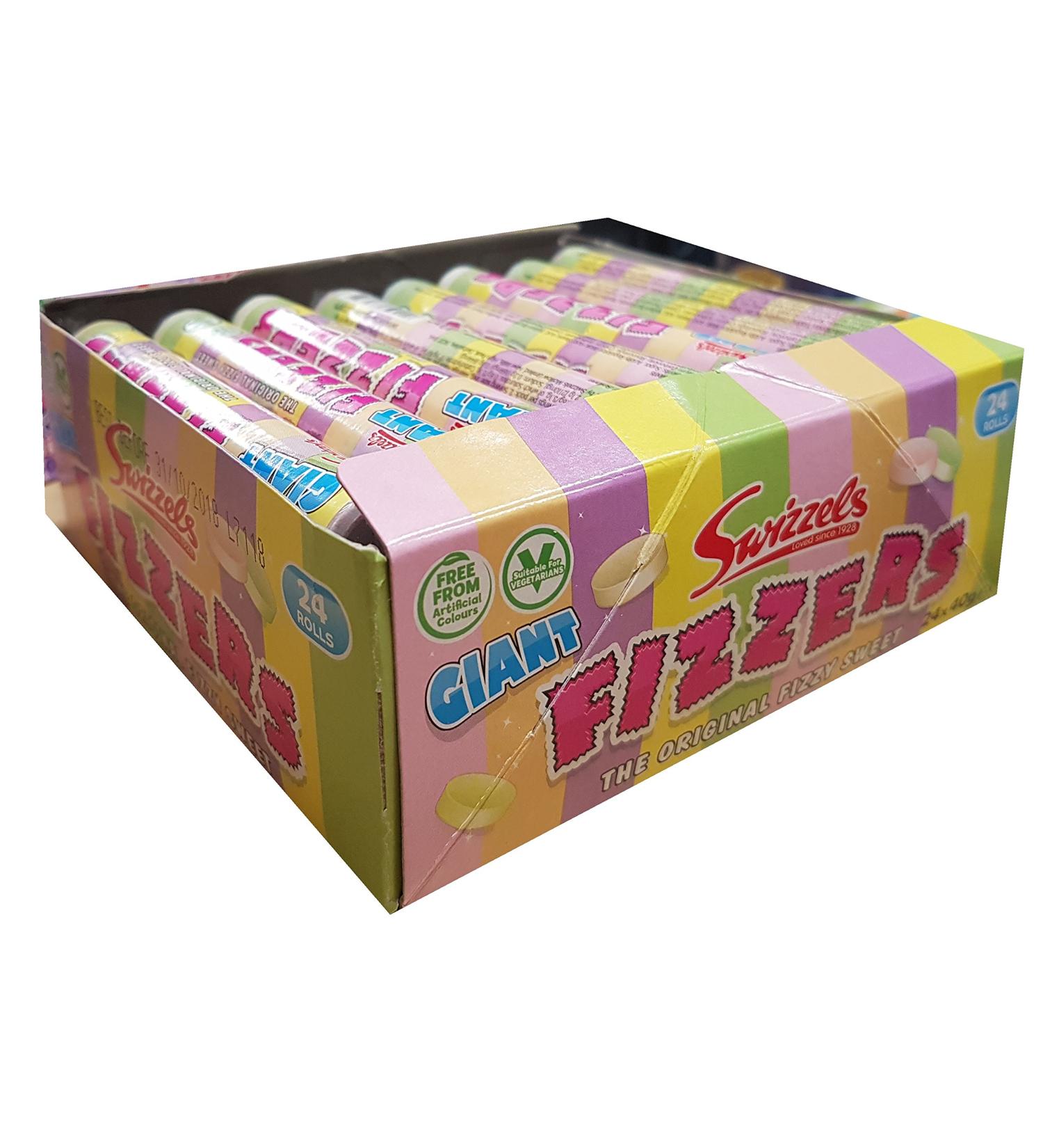 Swizzels Swizzels Pack of 24 Giant Sparkling Fruit Candies 40g