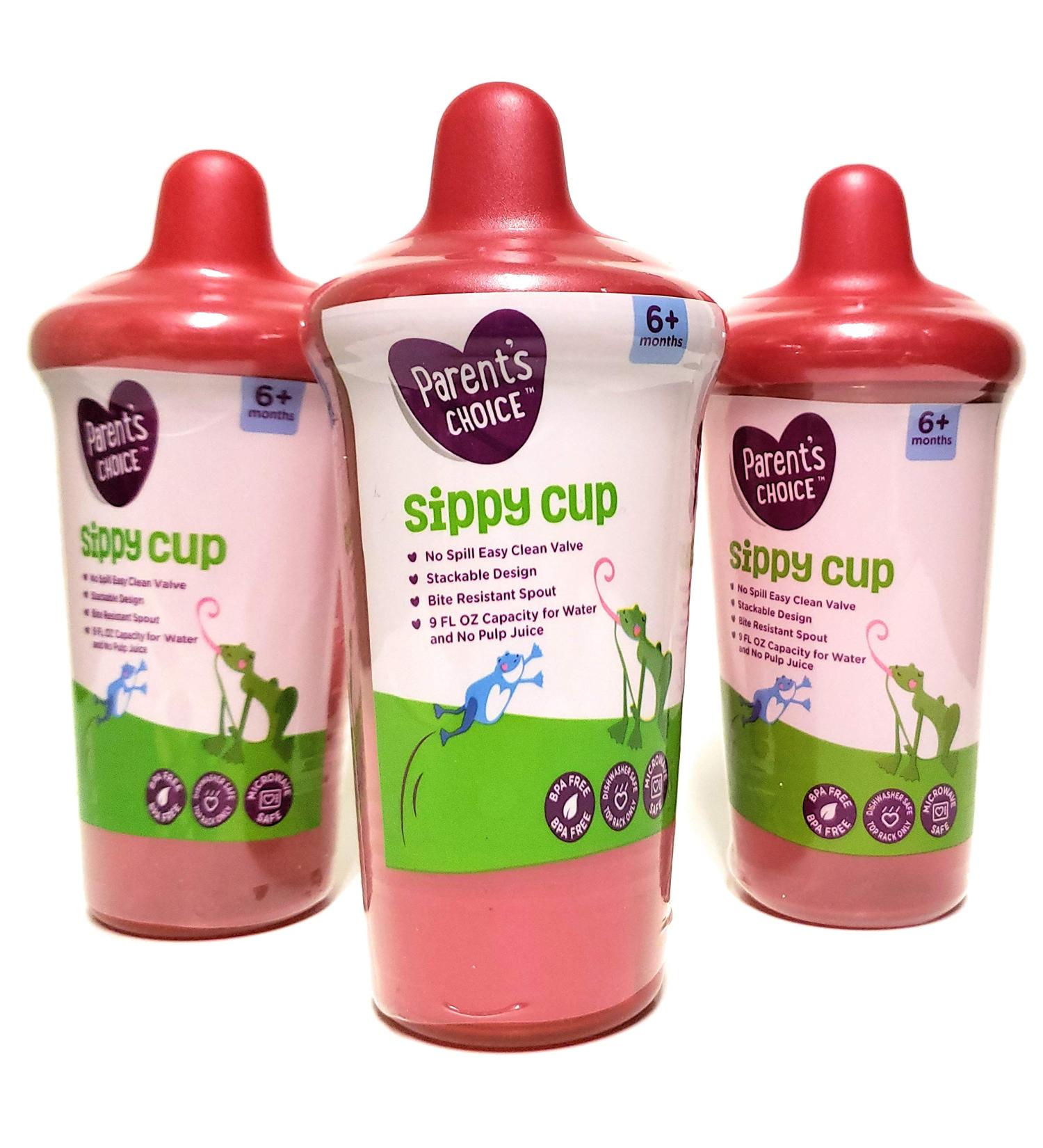 1 OM Classics Value Pack - Parents Choice Sippy Cups - 3 Piece Bundle - Red