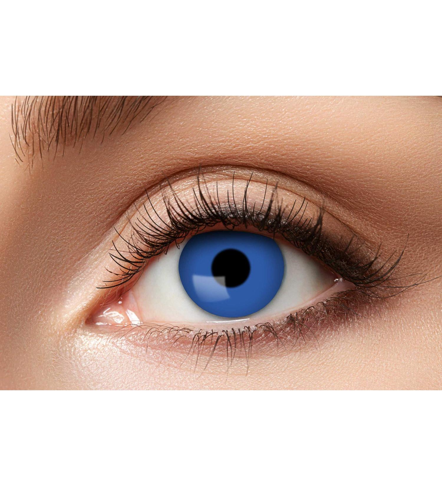 Shop Eyecatcher 84063141-628 Blue Colored Contact Lenses - 12 Month Durable Perfect for Carnival Mardi Gras & Halloween - Buy Online on GoSupps.com